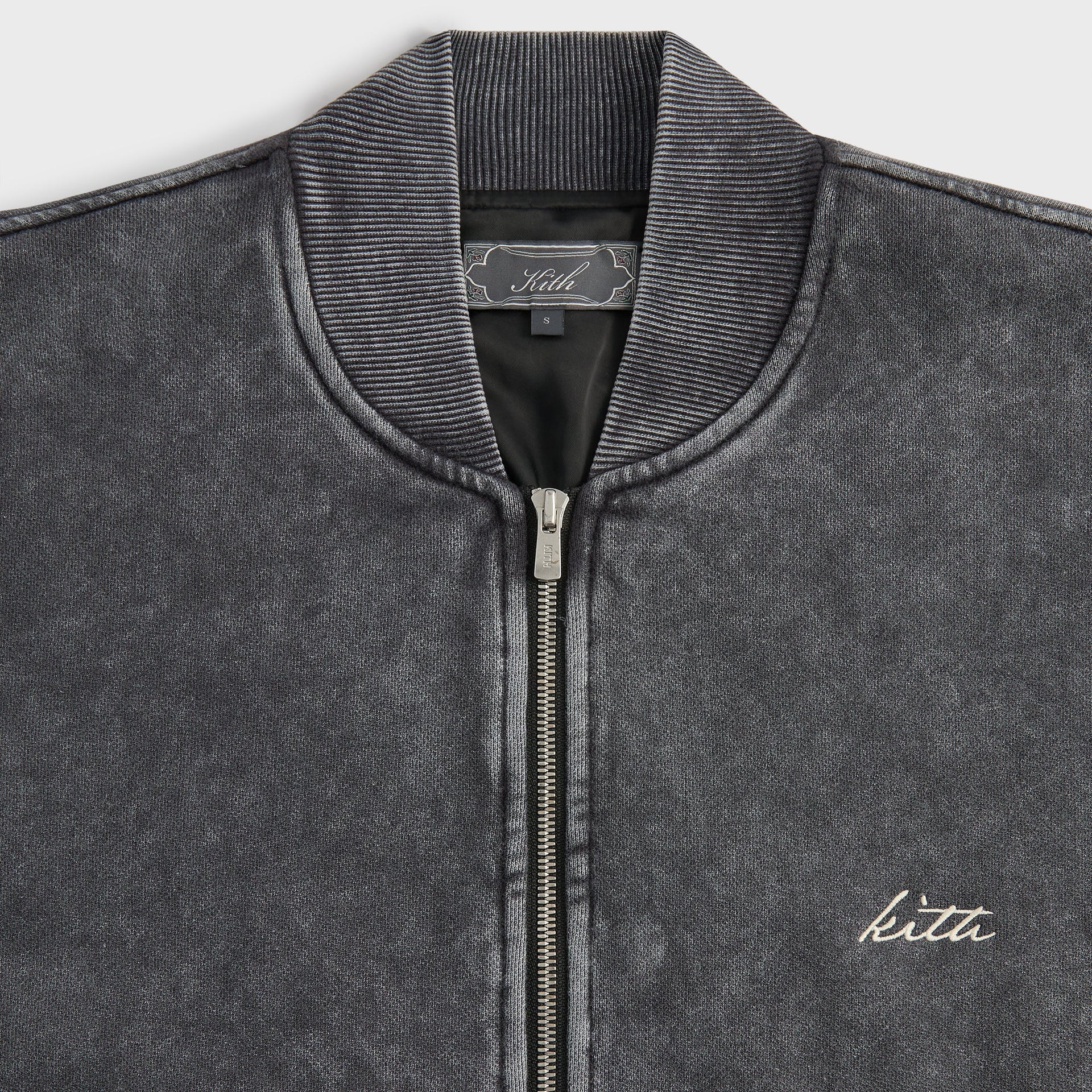 Kith Antique Wash Avery Bomber Jacket - Black