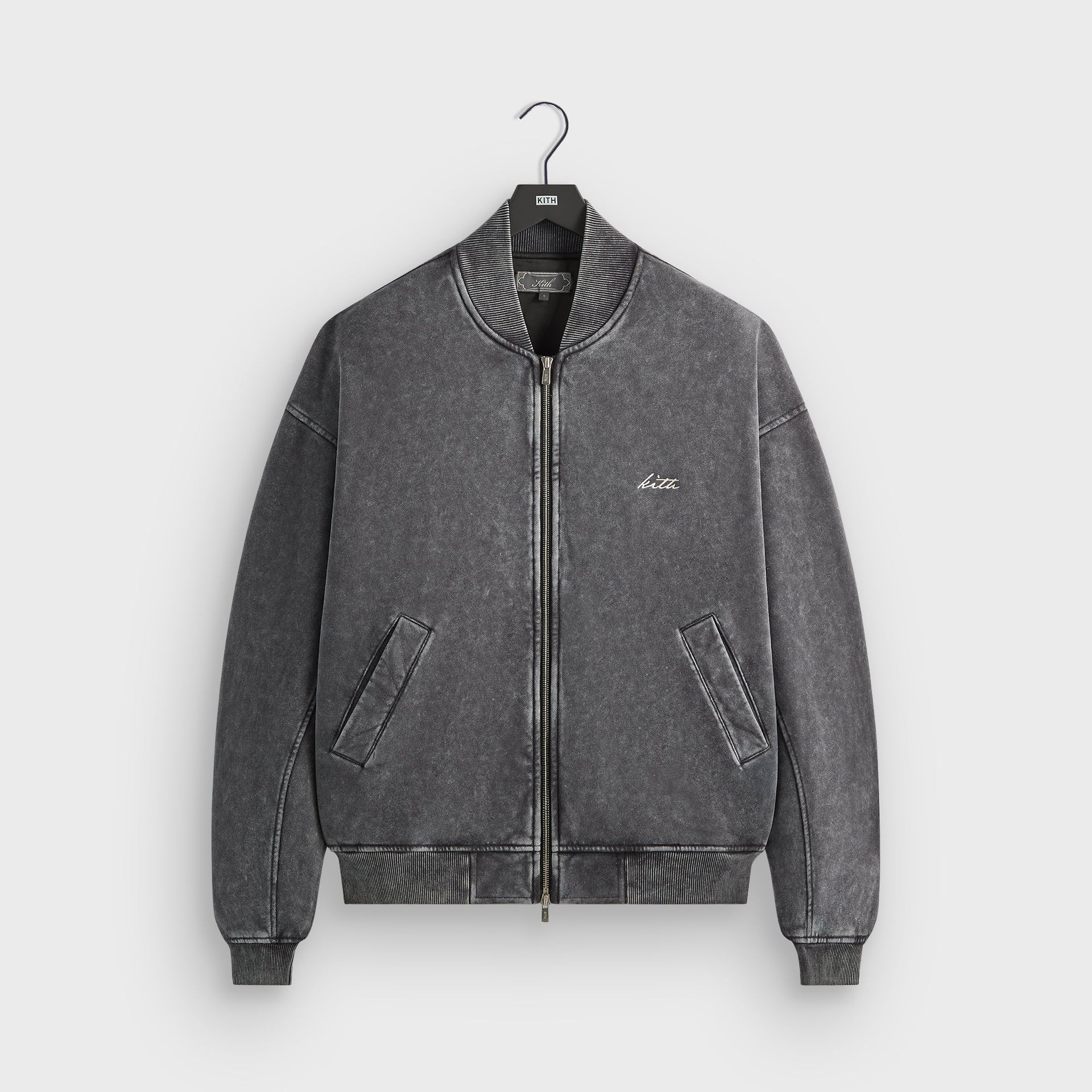 Kith Antique Wash Avery Bomber Jacket - Black