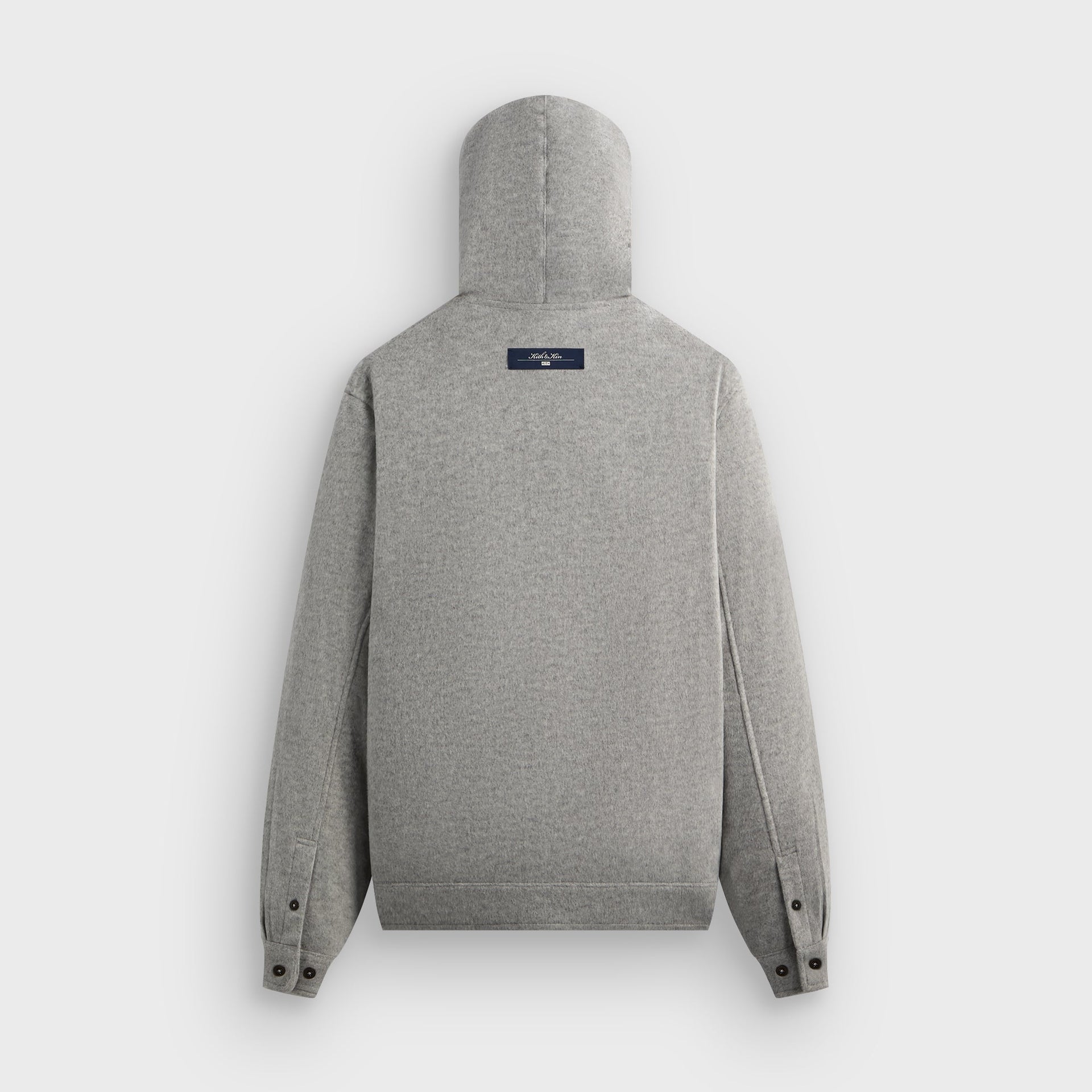 Kith Brushed Selfridge Zip Up Hoodie - Medium Heather Grey