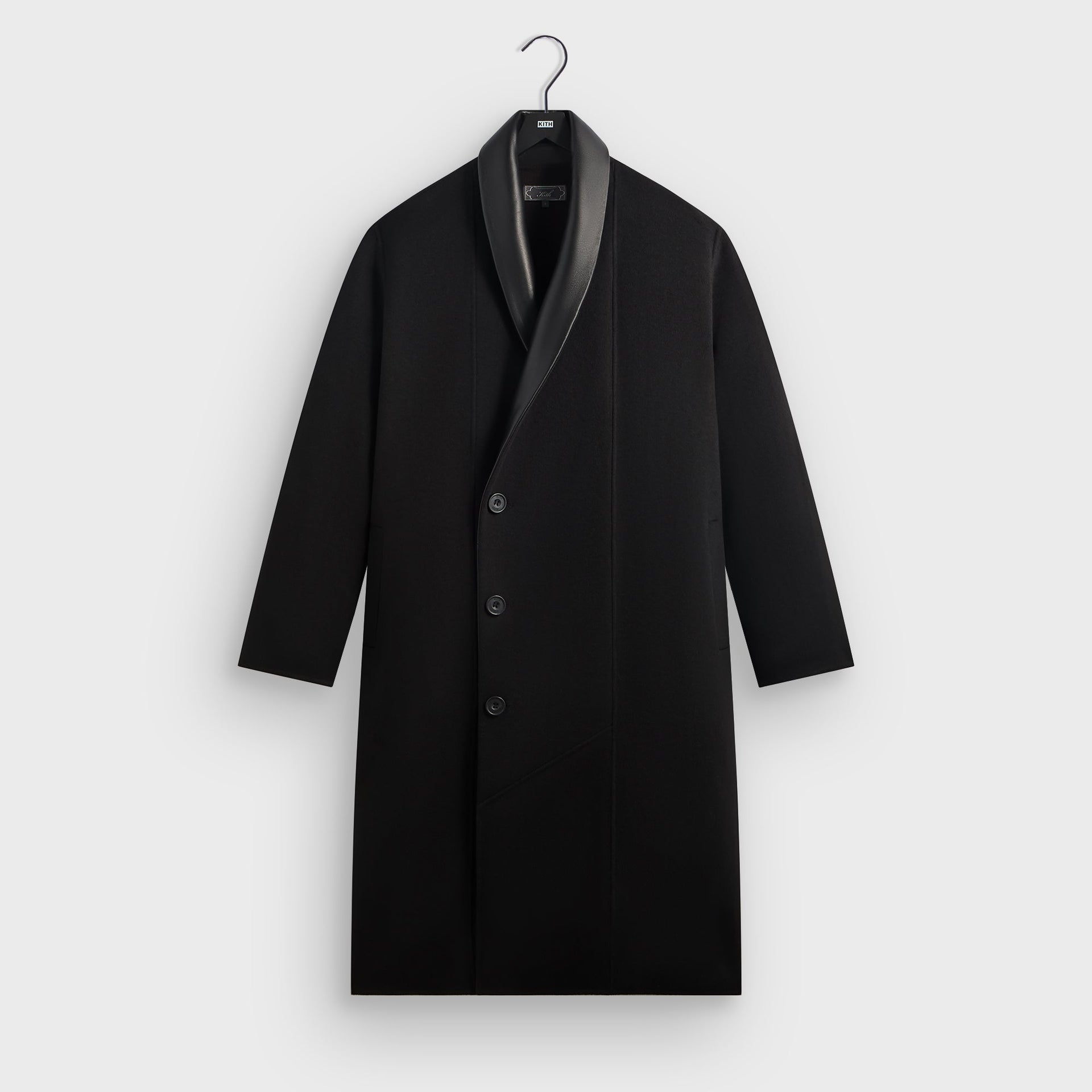Kith Shawl Collar Wool Bernard Coat - Black