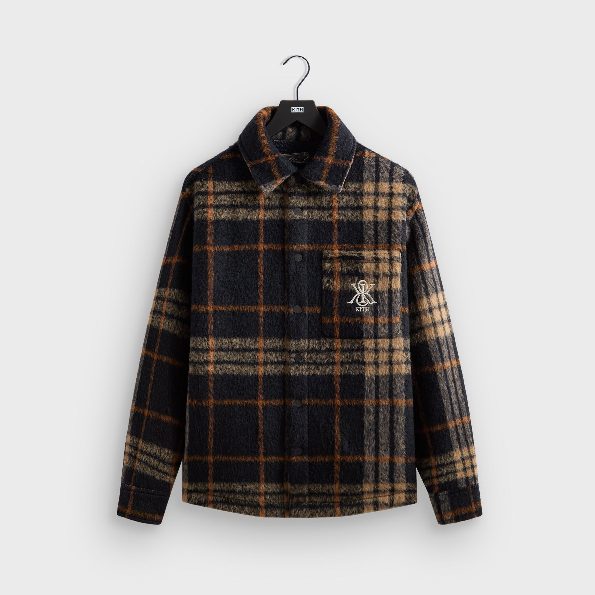 Kith Brushed Plaid Sheridan Shirt Jacket - Nocturnal