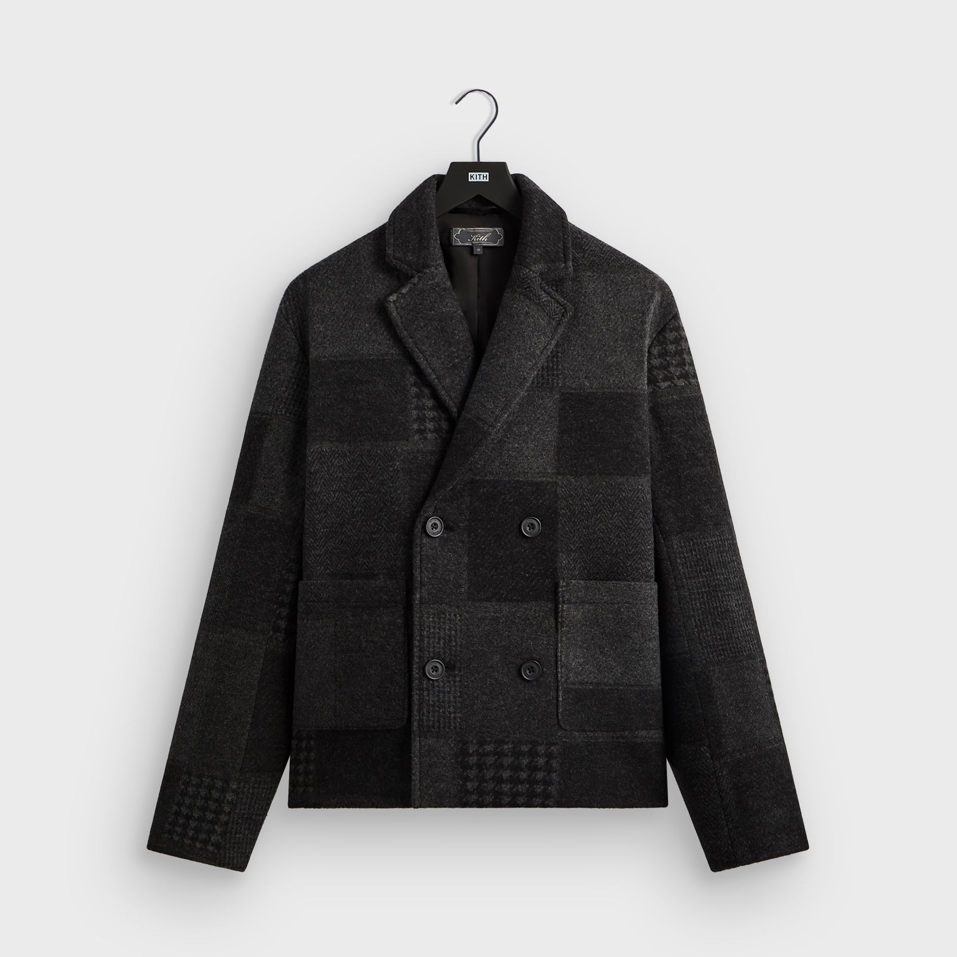 Kith Chenille Plaid Brixton Puffed Shirt Jacket - Black - PH