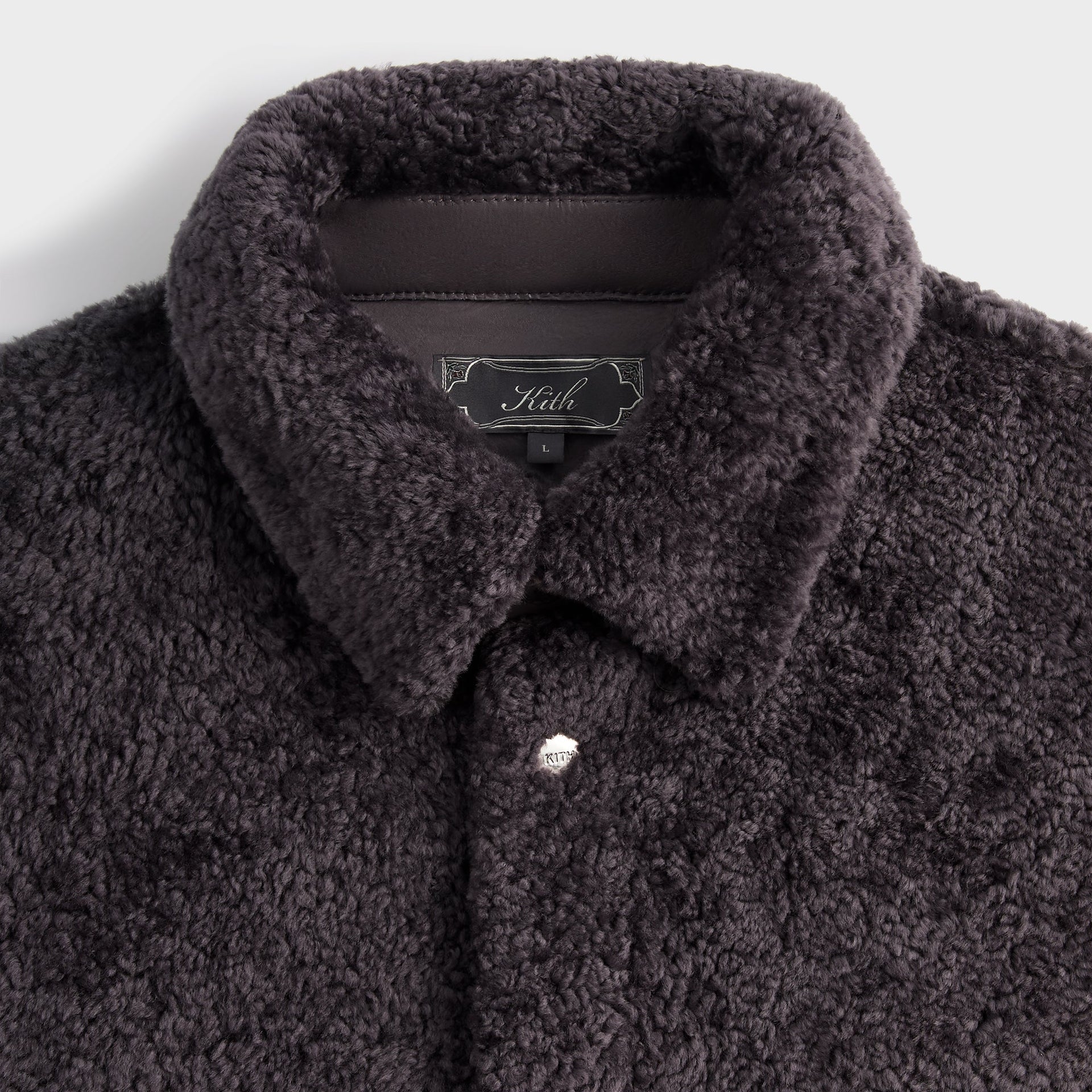 Kith Shearling Ace Shirt Jacket - Thunder