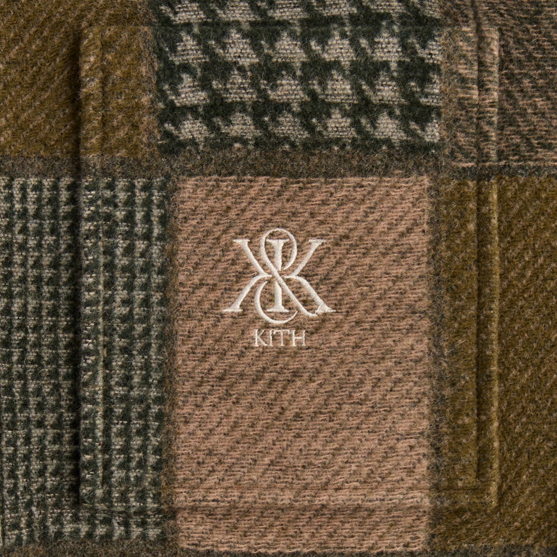 Kith Patchwork Wool Coaches Jacket - Chelonian