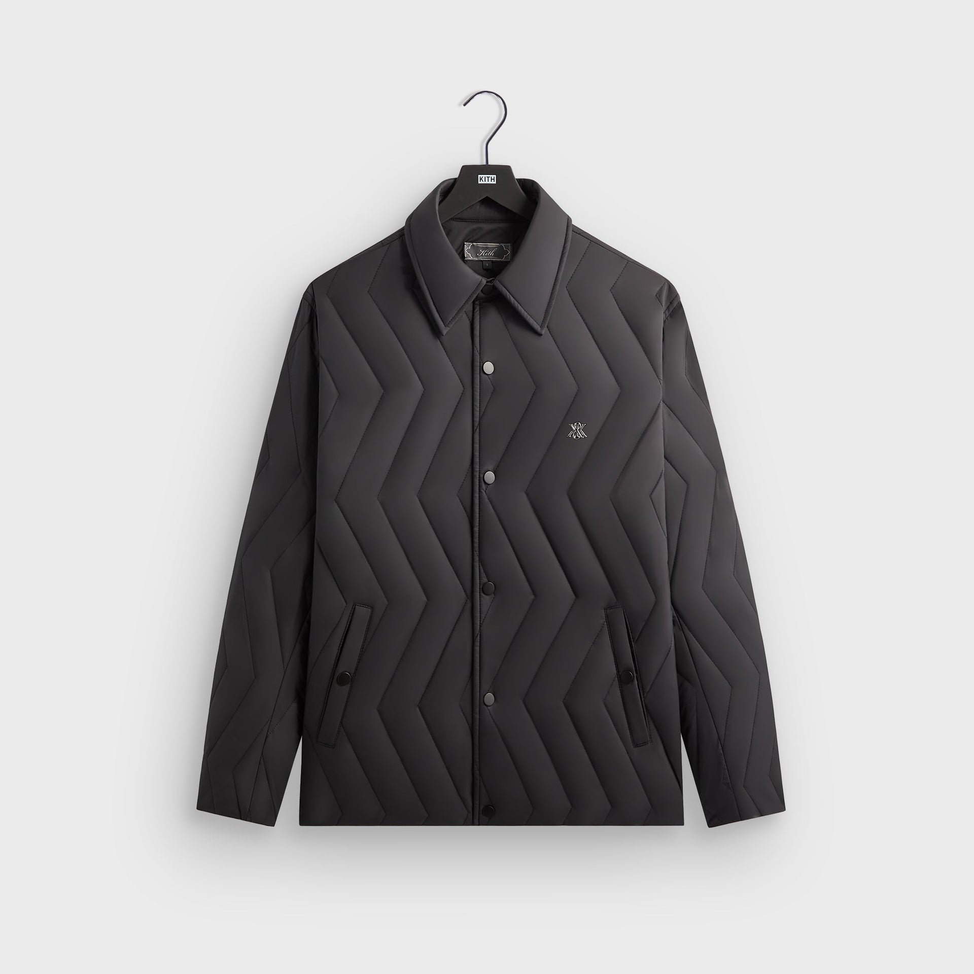 Kith Quilted Puffed Reese Shirt Jacket - Black