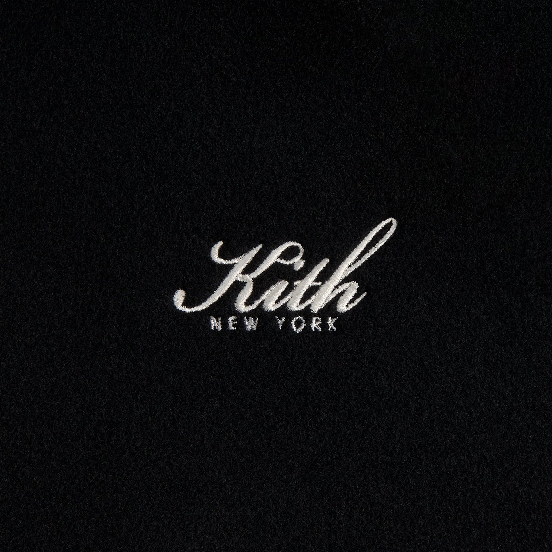 Kith for the New York Yankees Melton Wool Raglan Varsity Jacket - Black