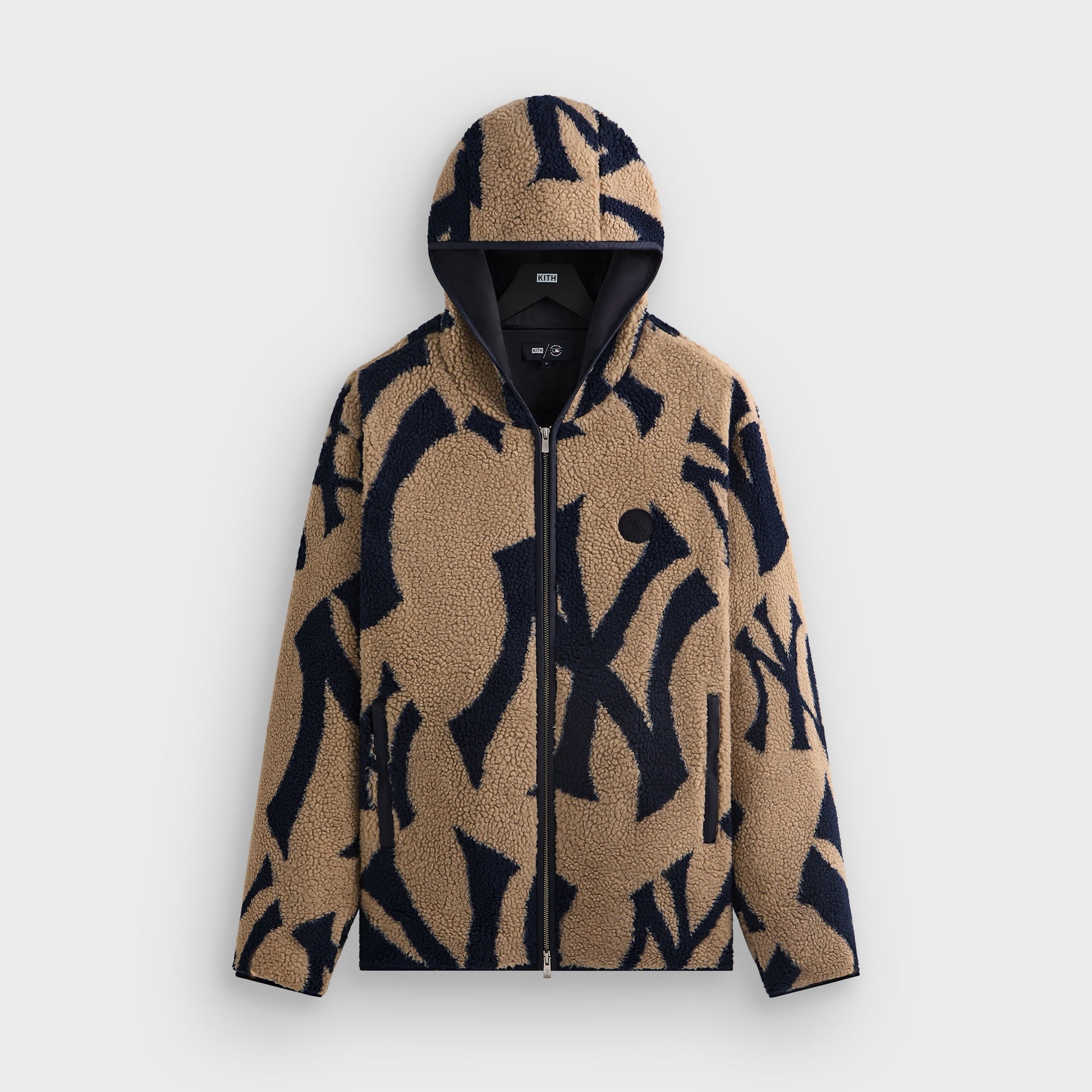 Kith for the New York Yankees Hooded Pinehurst Sherpa Jacket - Canvas