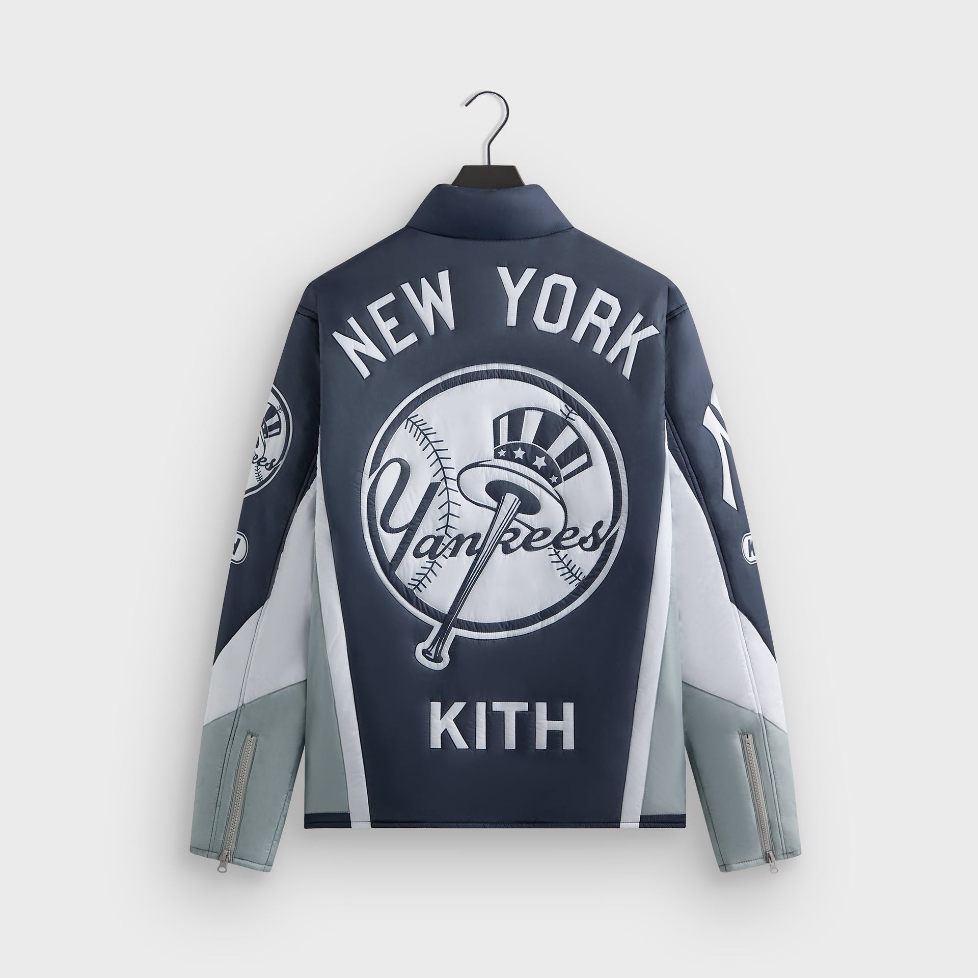 Kith for the New York Yankees Zip Brixton Puffed Shirt Jacket - Statue