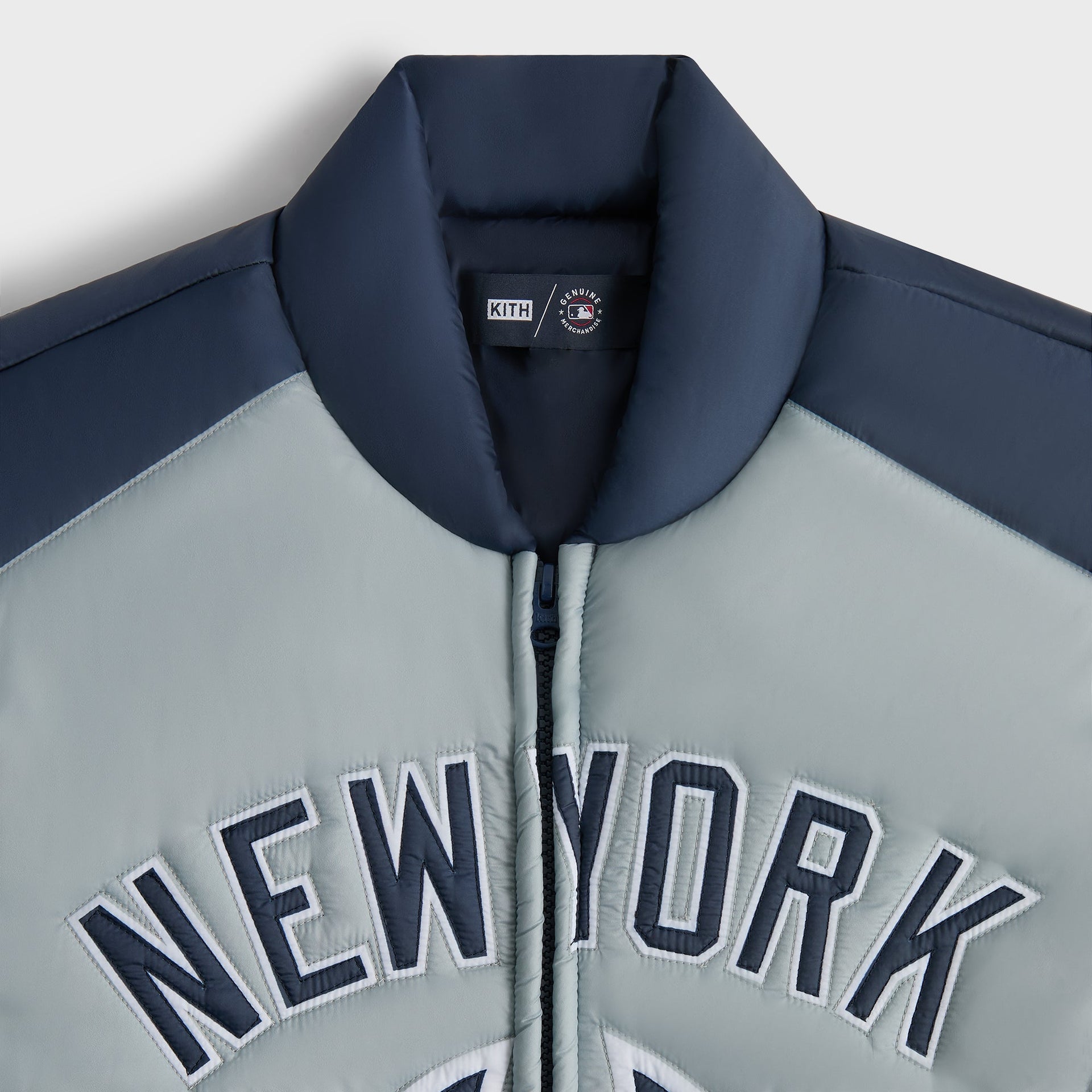 Kith for the New York Yankees Zip Brixton Puffed Shirt Jacket - Statue