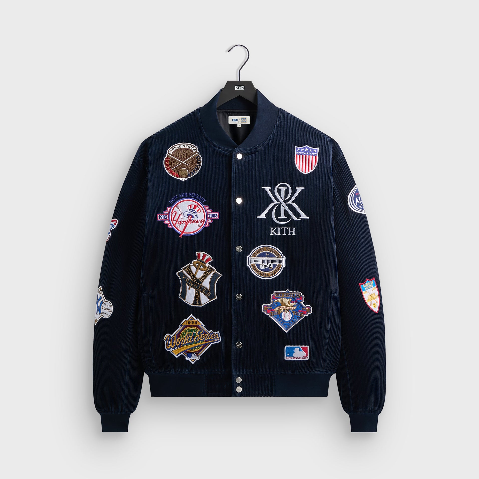 Kith for the New York Yankees Corduroy Avery Bomber Jacket - Nocturnal