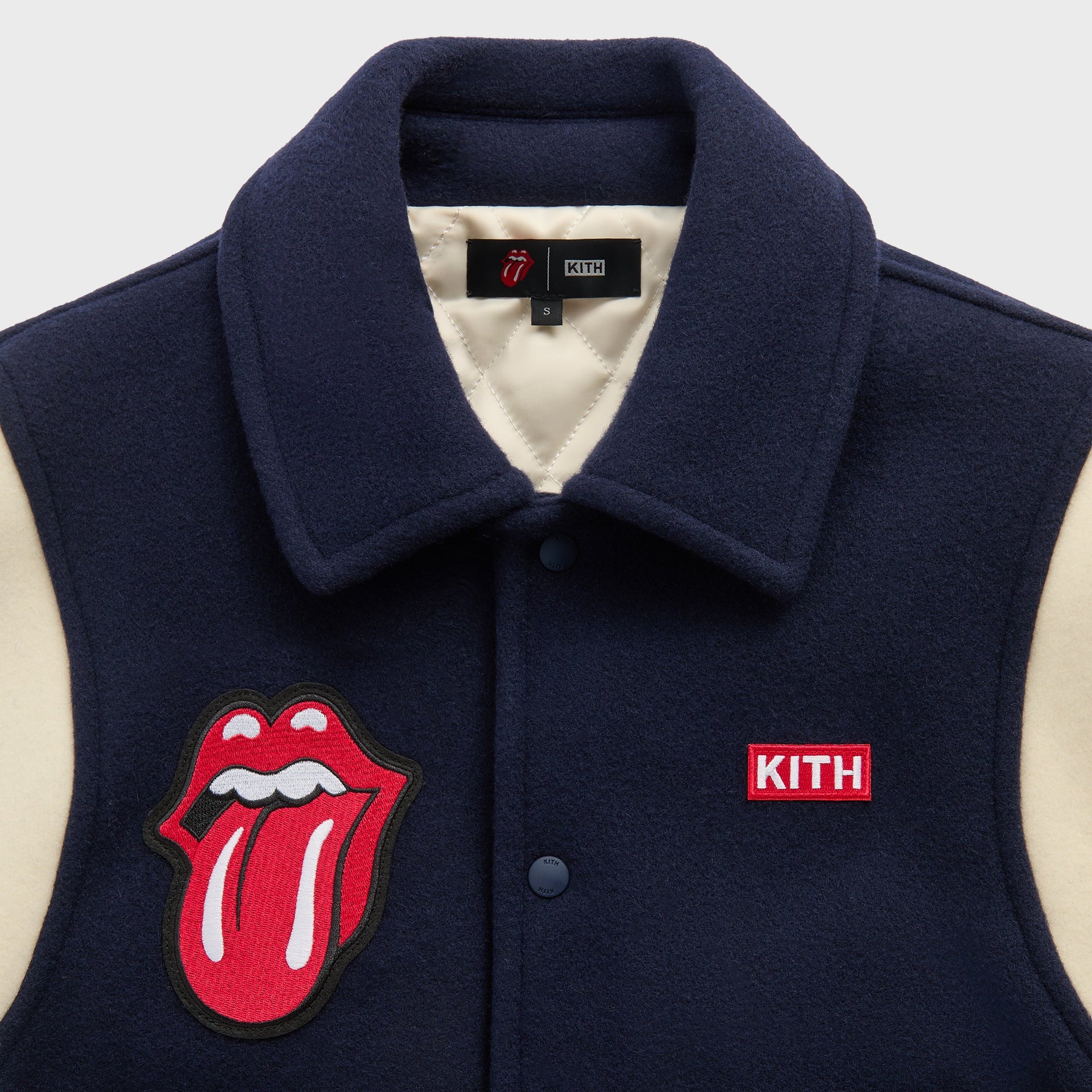 Kith for The Rolling Stones Wool Varsity Jacket - Nocturnal