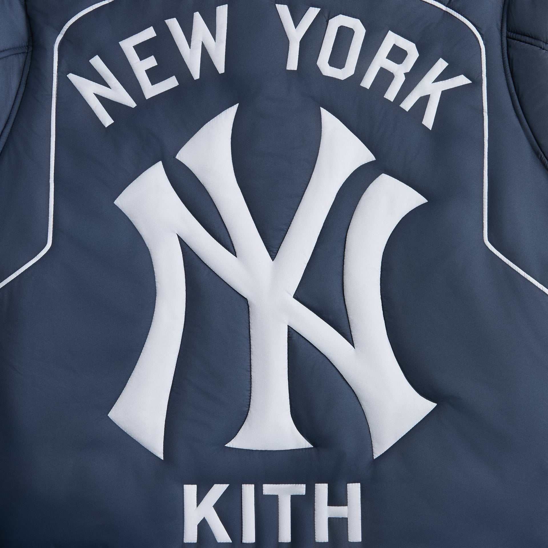 Kith for the New York Yankees Zip Brixton Puffed Shirt Jacket - Nocturnal
