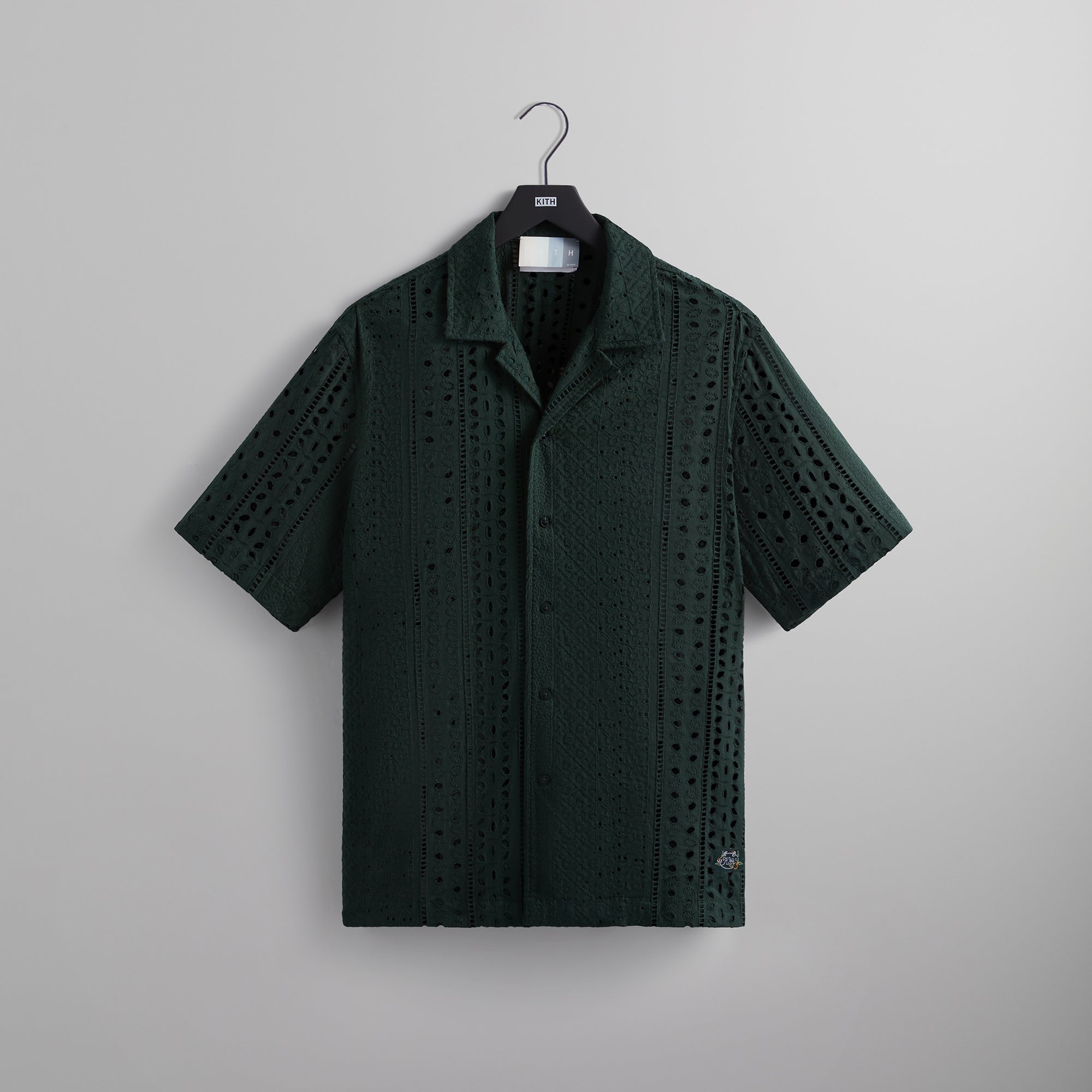 Kith Cotton Eyelet Thompson Camp Collar Shirt - Stadium