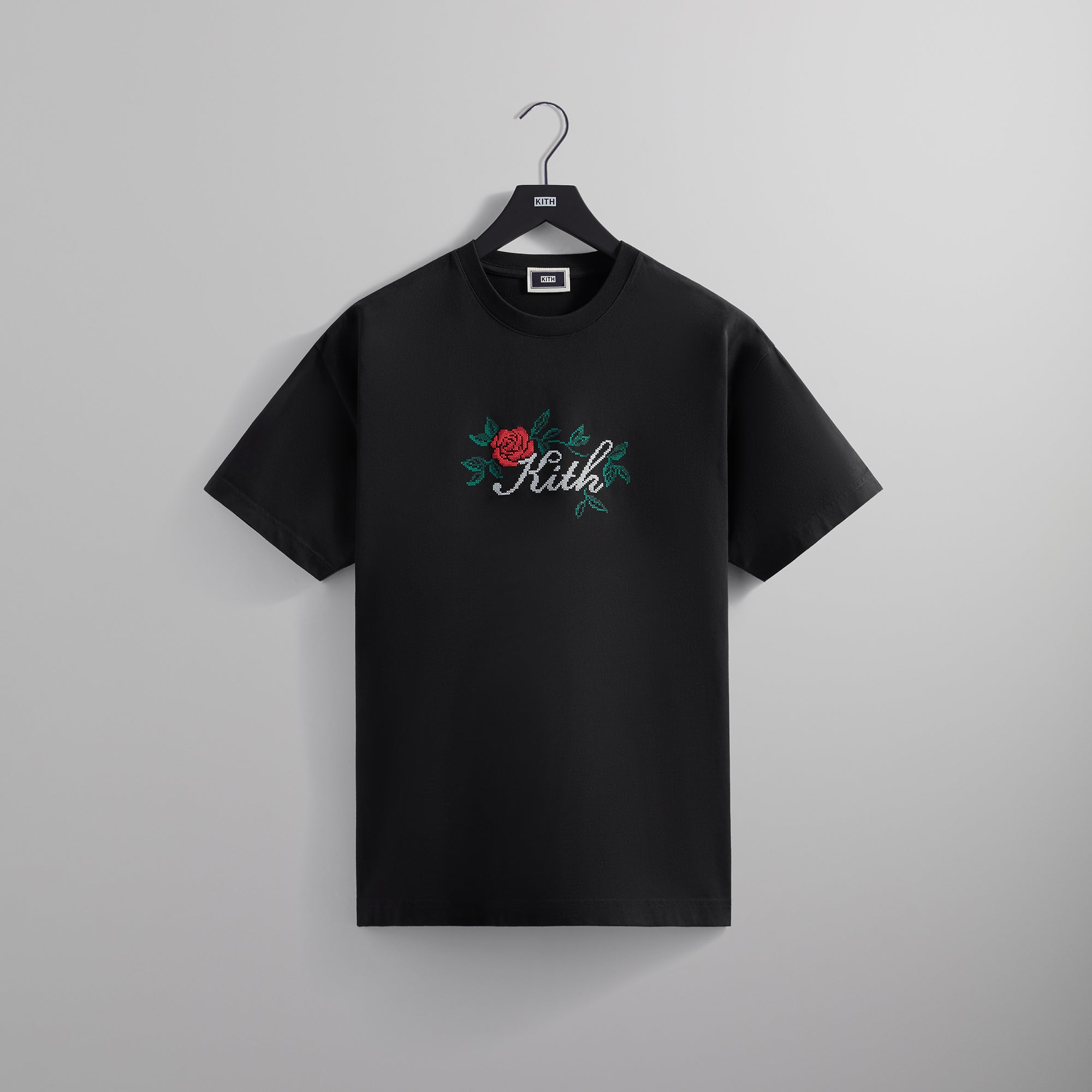 Kith Script Needlepoint Tee - Black