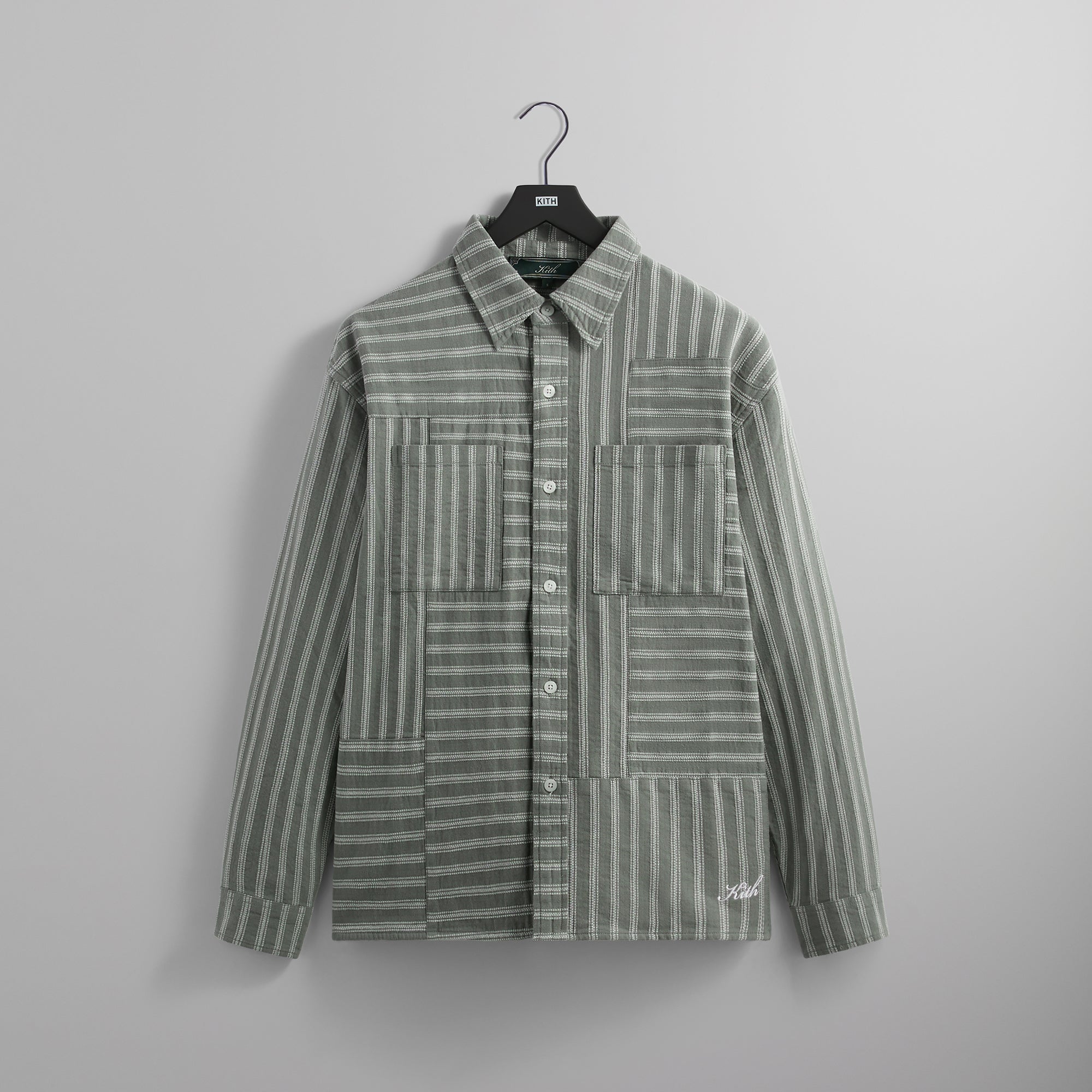 Kith Stripe Denim Jaydin Shirt - Steel
