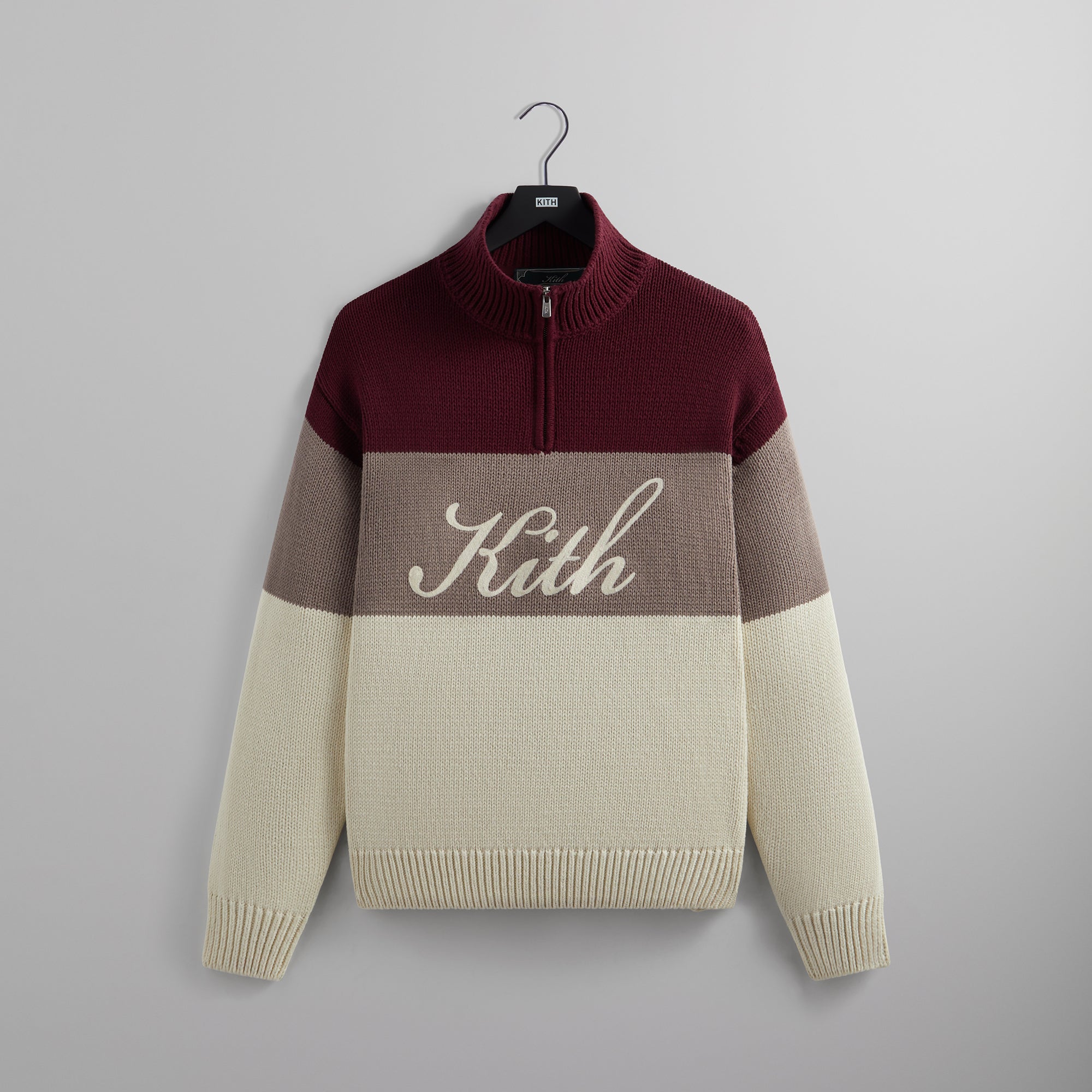 Kith Wyona Quarter Zip Sweater - Magma