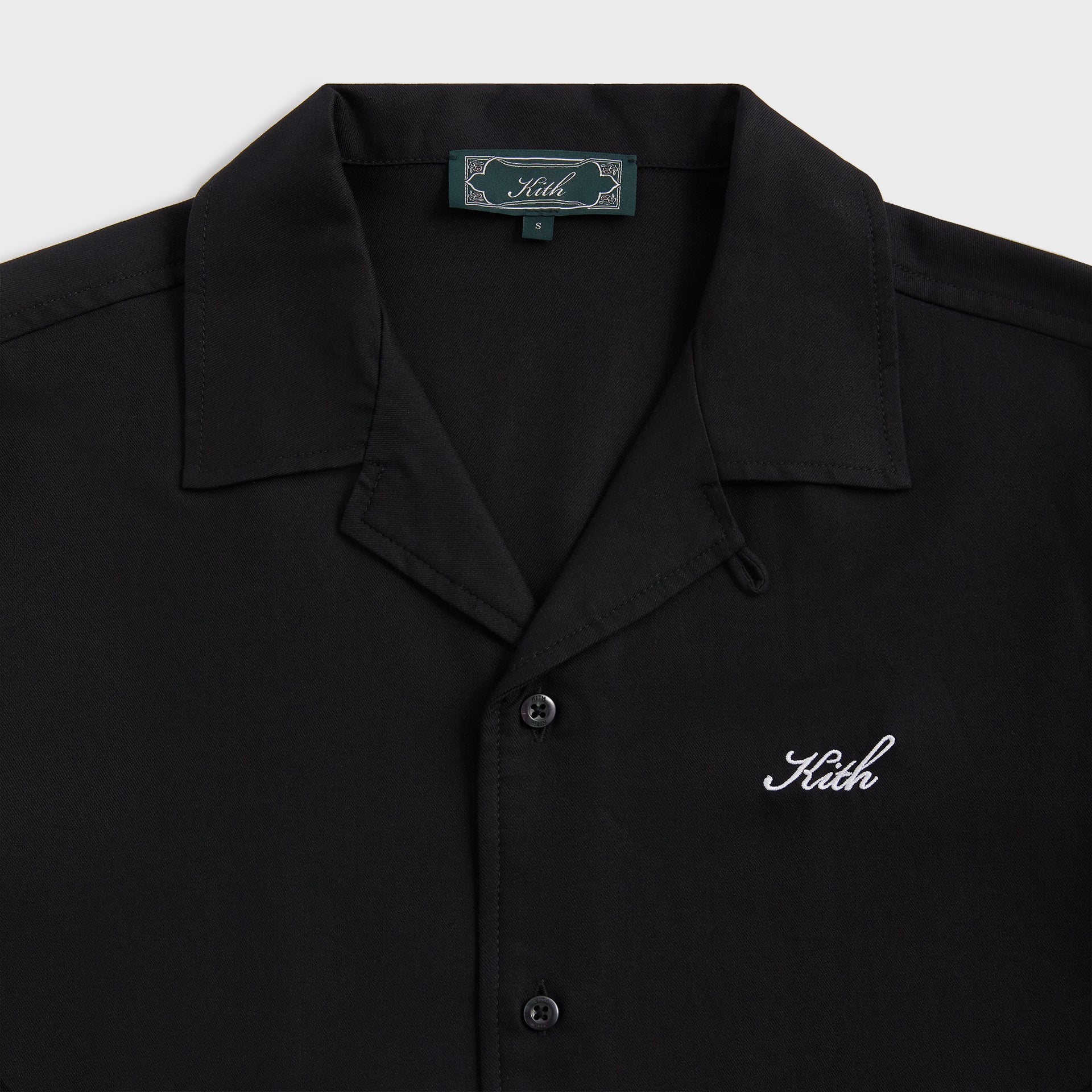 Kith Silk Cotton Thompson Camp Collar Shirt - Black