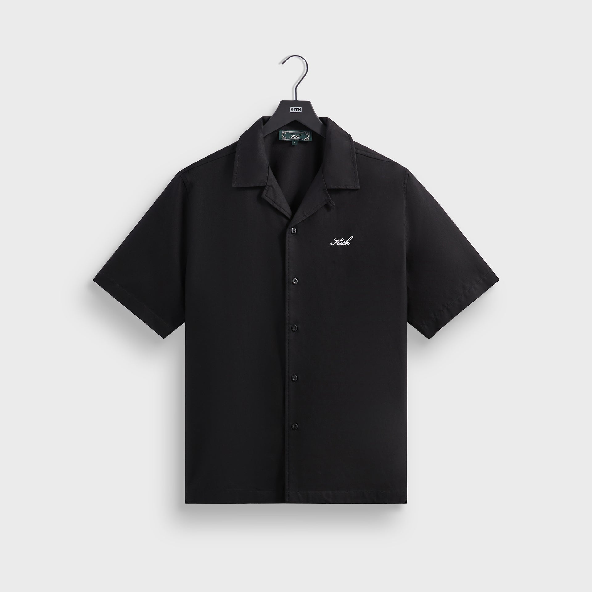 Kith Silk Cotton Thompson Camp Collar Shirt - Black
