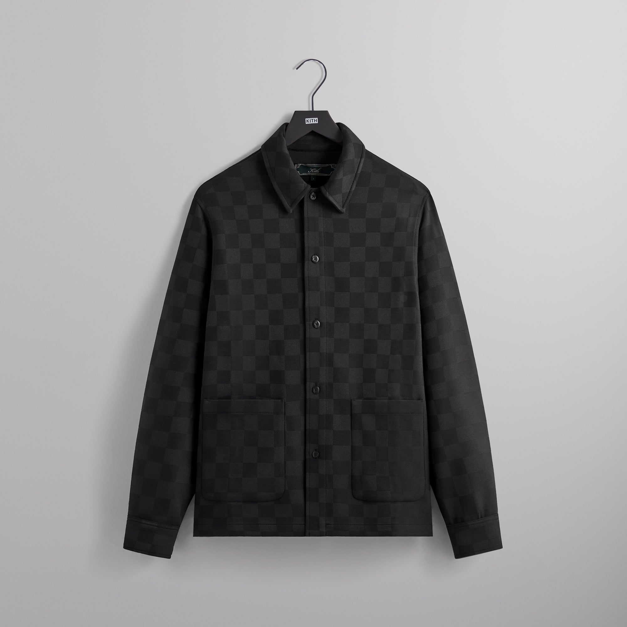 Kith Boxy Collared Overshirt - Black