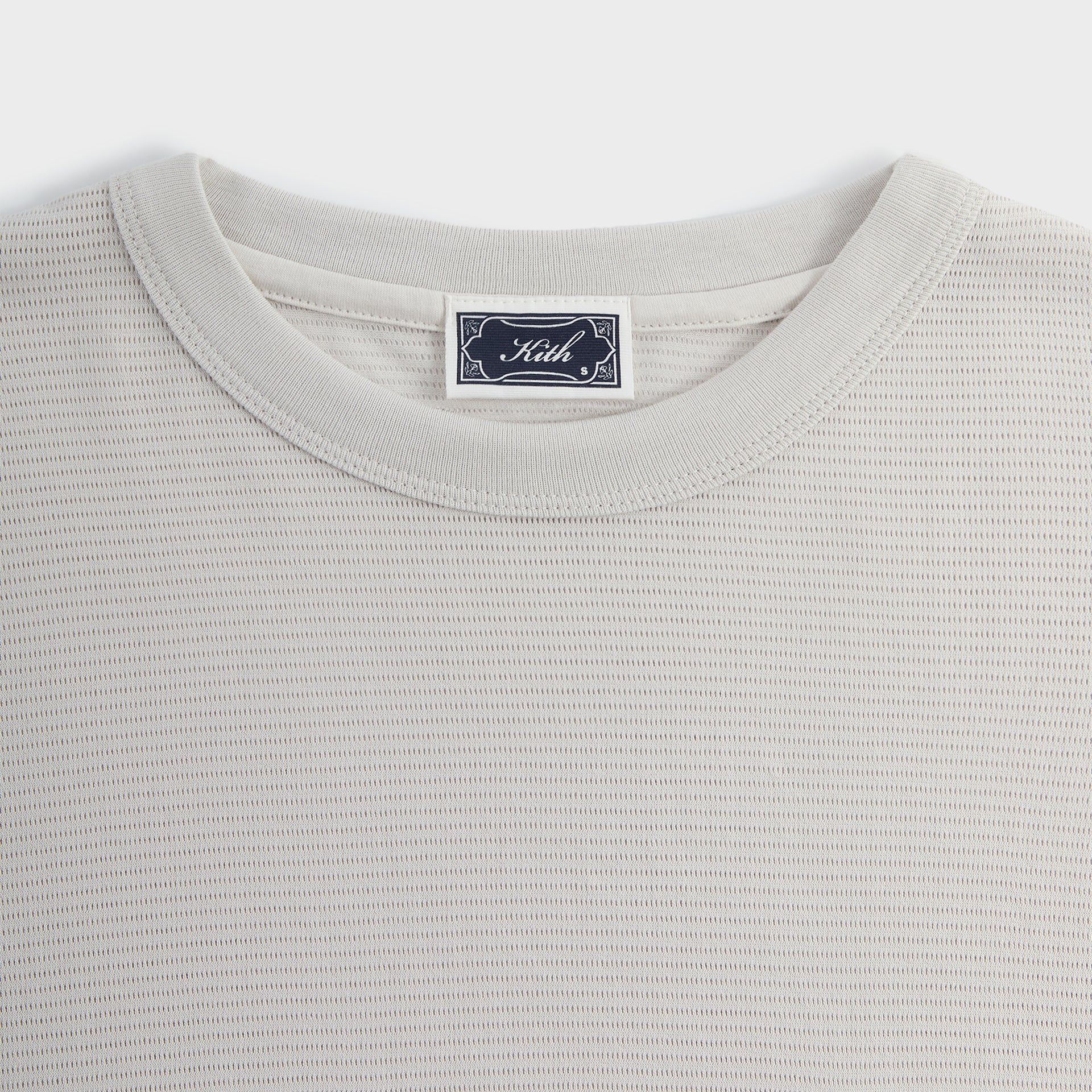 Kith Pointelle Mesh Leonard Pocket Tee - Concrete