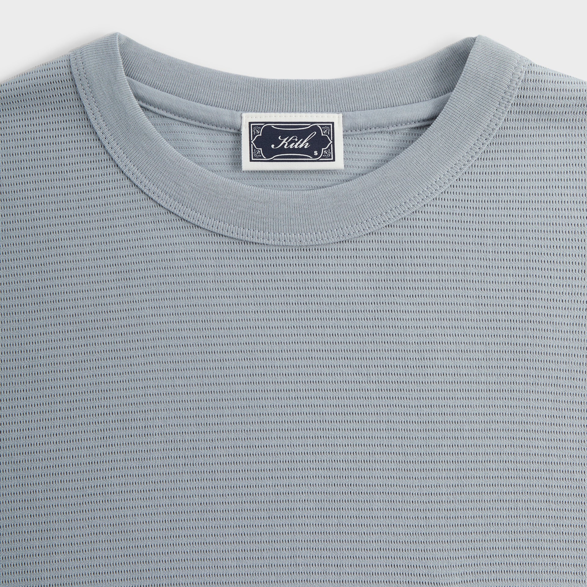 Kith Pointelle Mesh Leonard Pocket Tee - Light Indigo