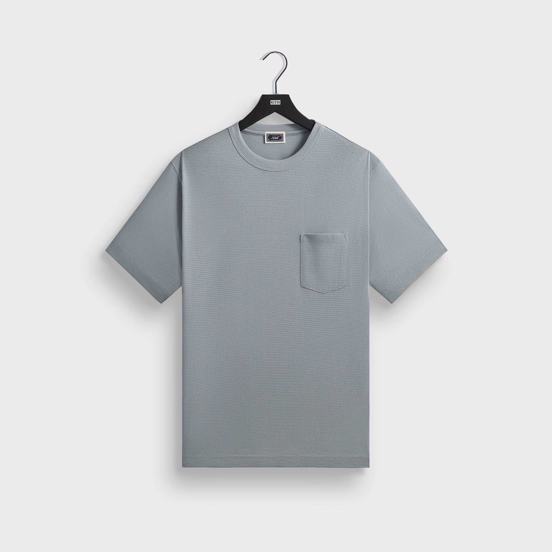 Kith Pointelle Mesh Leonard Pocket Tee - Light Indigo