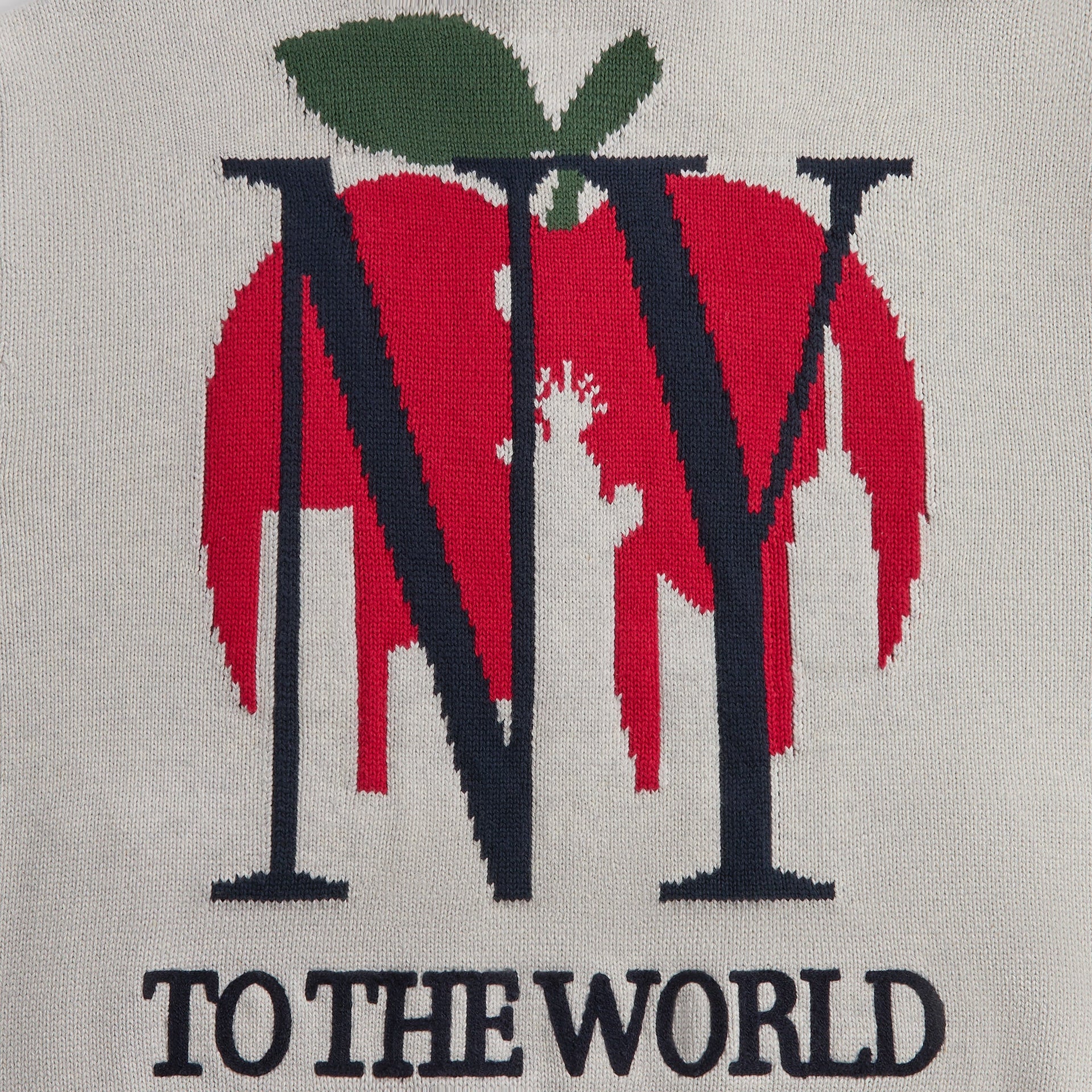 Kith Big Letter New York Wyona Full Zip Sweater - Light Heather Grey