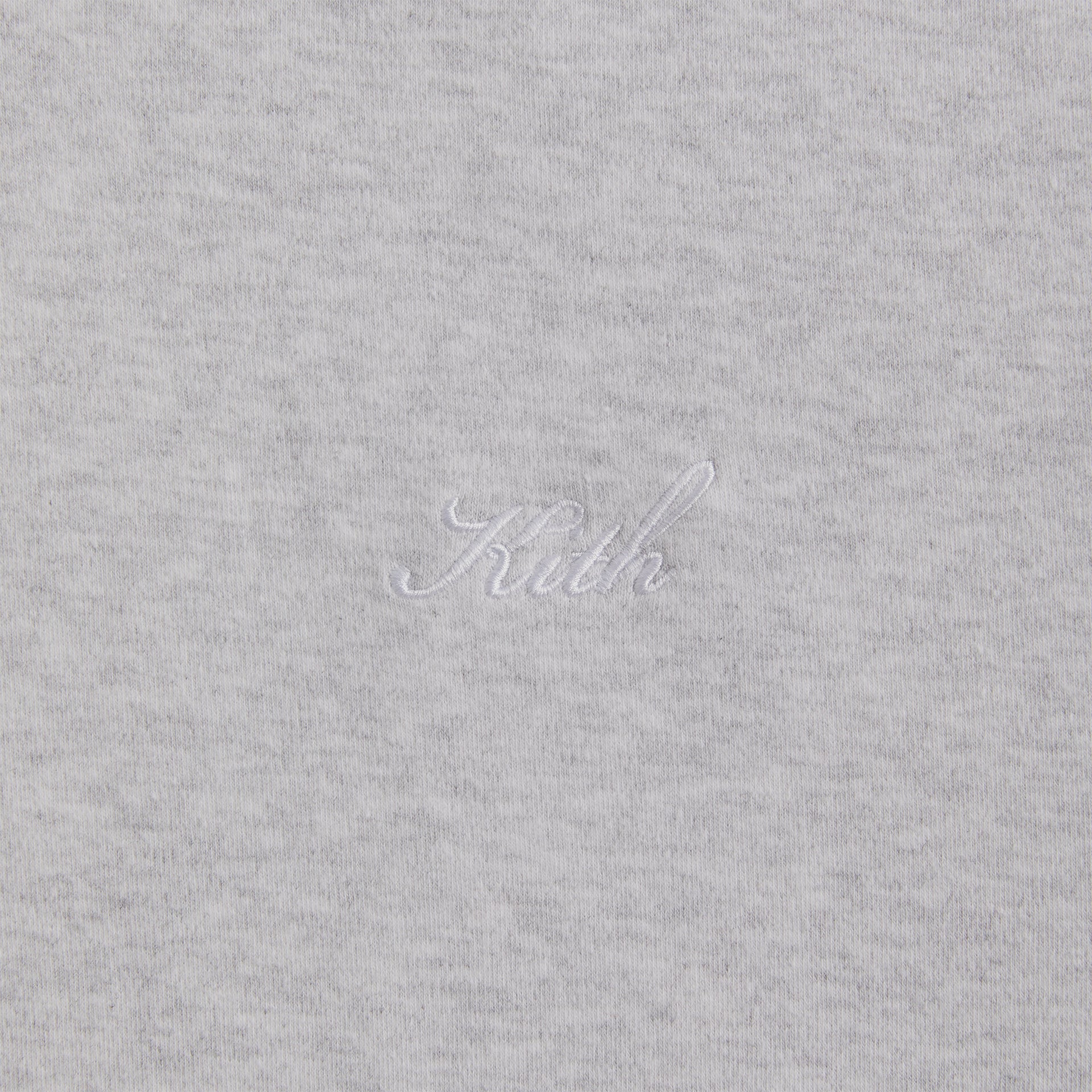 Kith Interlock Williams V Full Zip Hoodie - Light Heather Grey