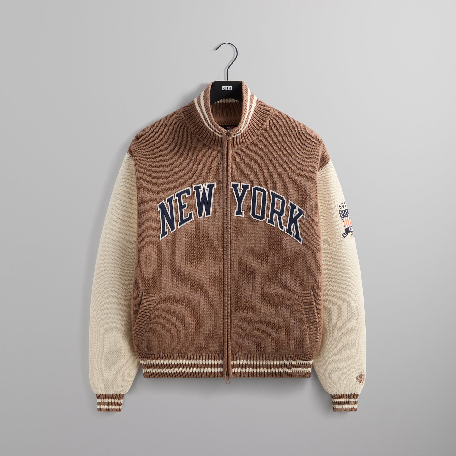 Kith & AVIREX for the New York Knicks Wings Wyona Full Zip Sweater - Stock