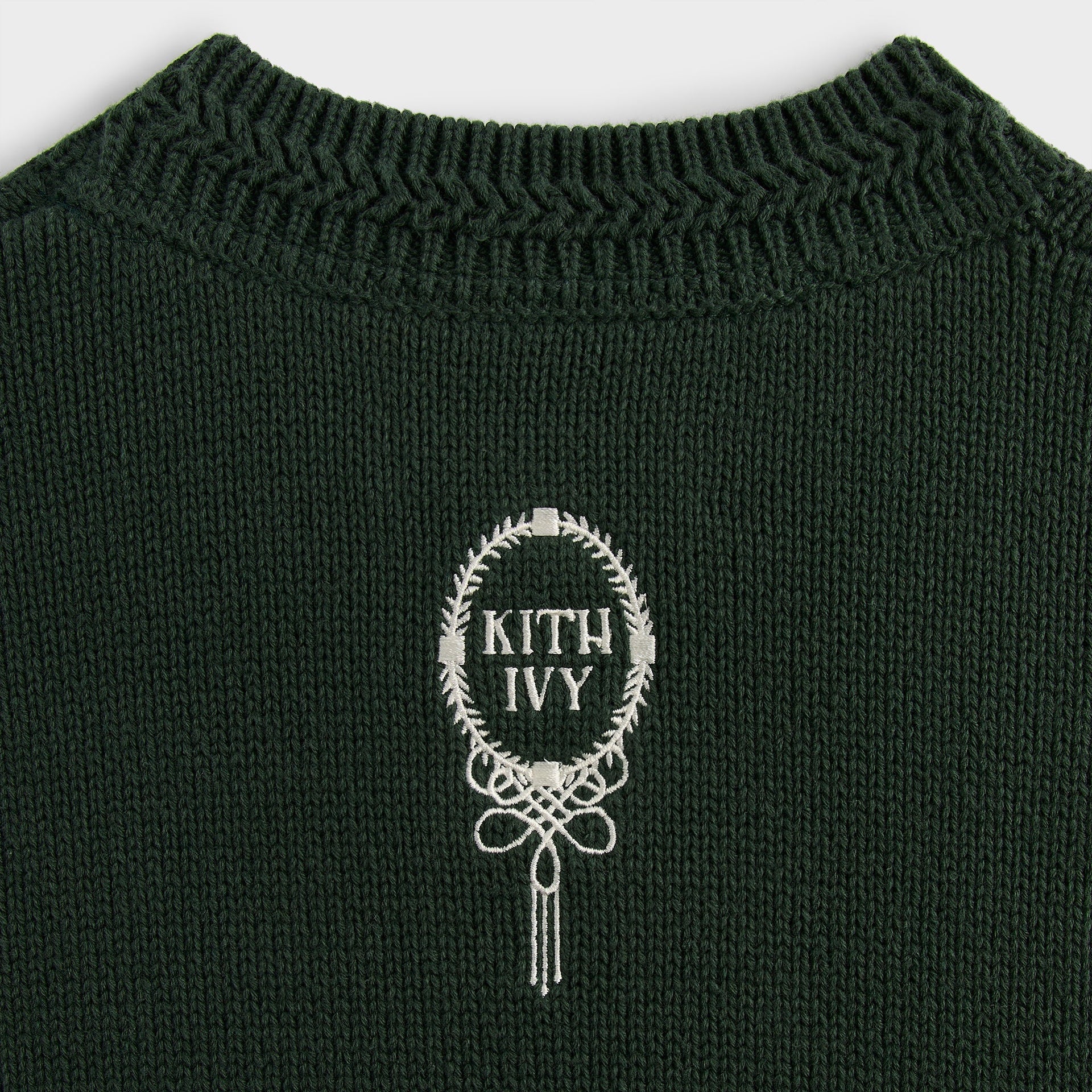 Kith Ivy Emblem Crewneck Sweater - Ivy Green