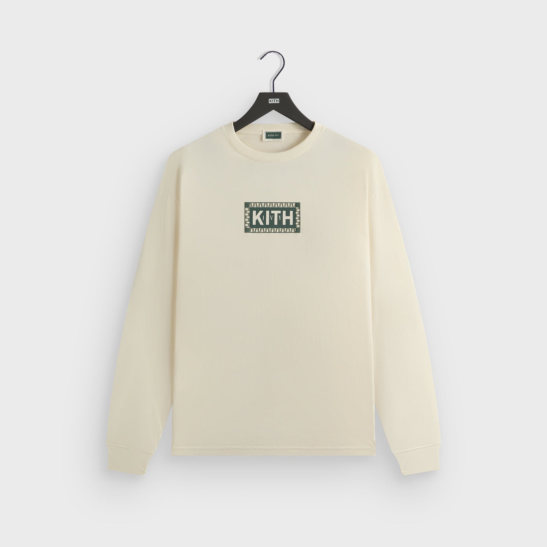 Kith Ivy Classic Logo Long Sleeve Tee - Sandrift