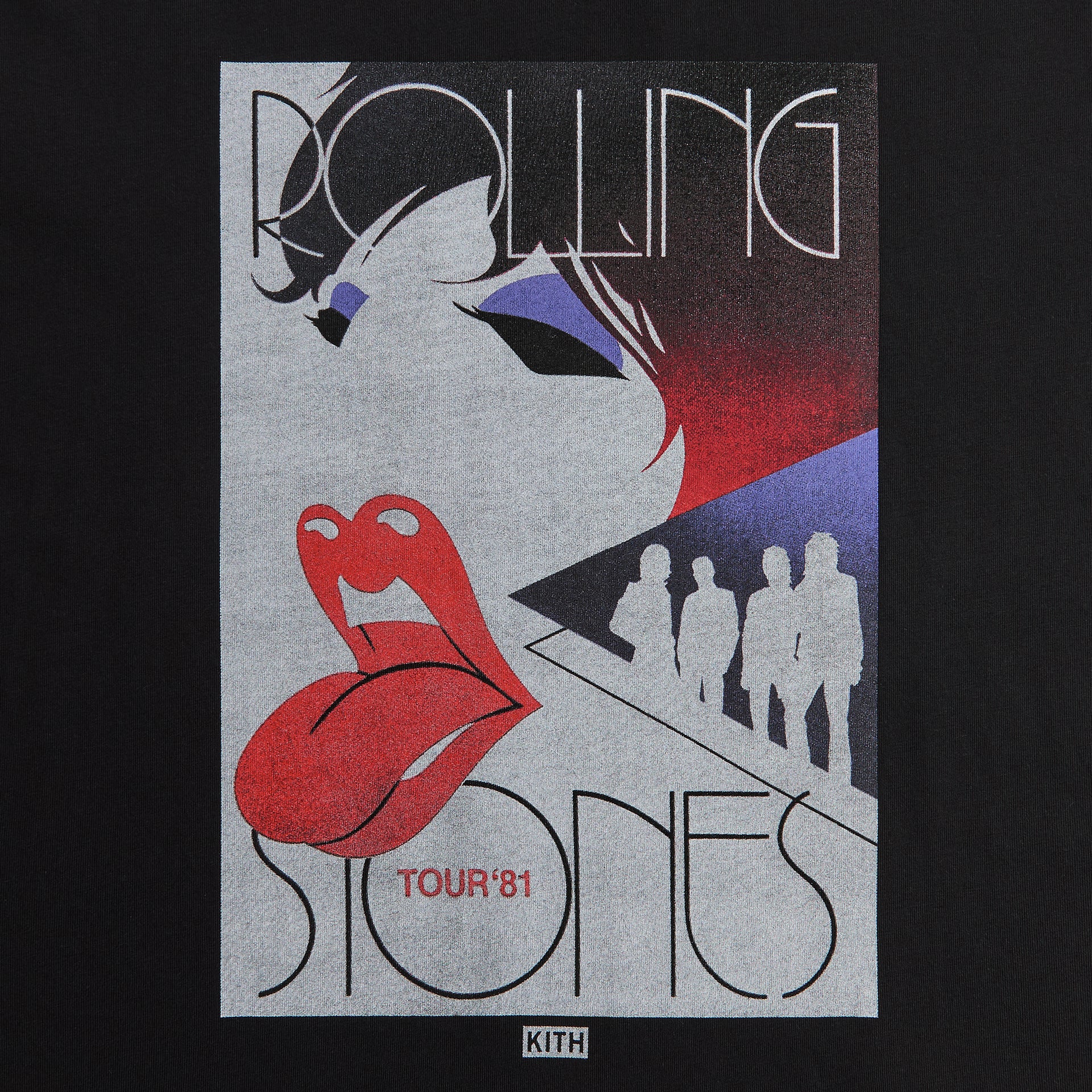 Kith for The Rolling Stones Tour 1981 Tee - Black
