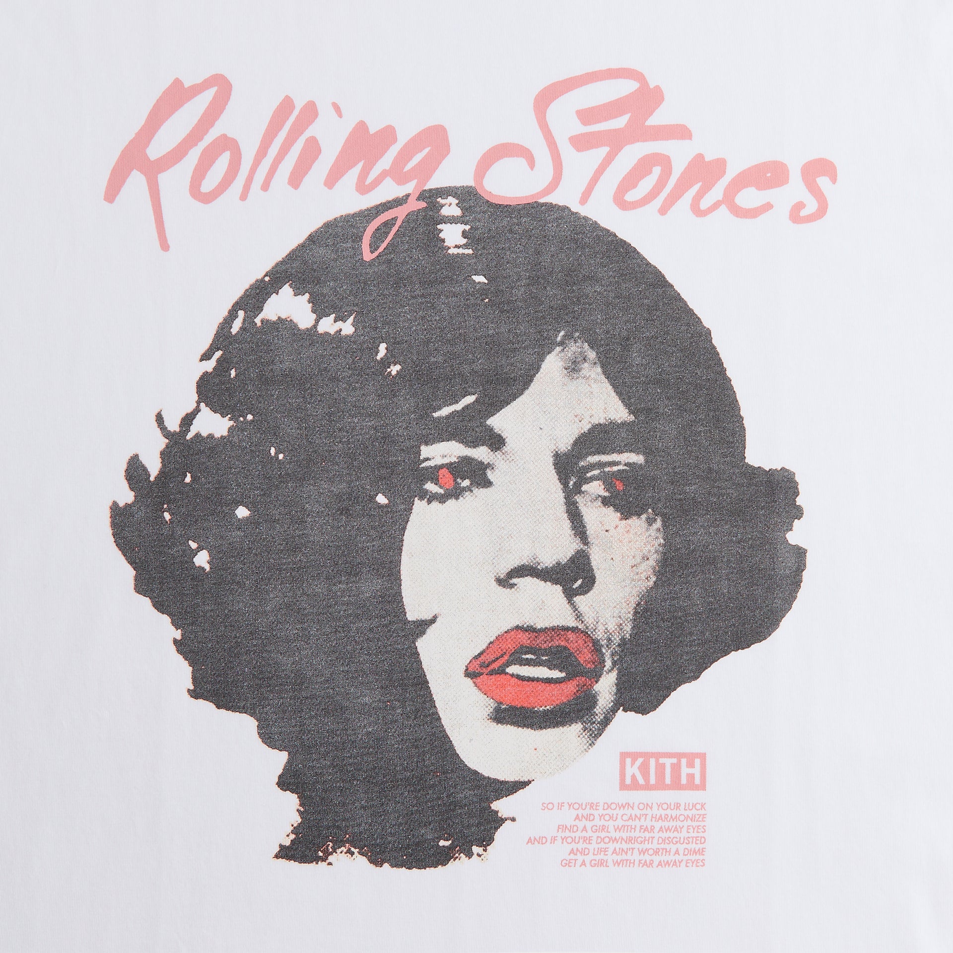 Kith for Rolling Stones Far Away Eyes Vintage Tee - White