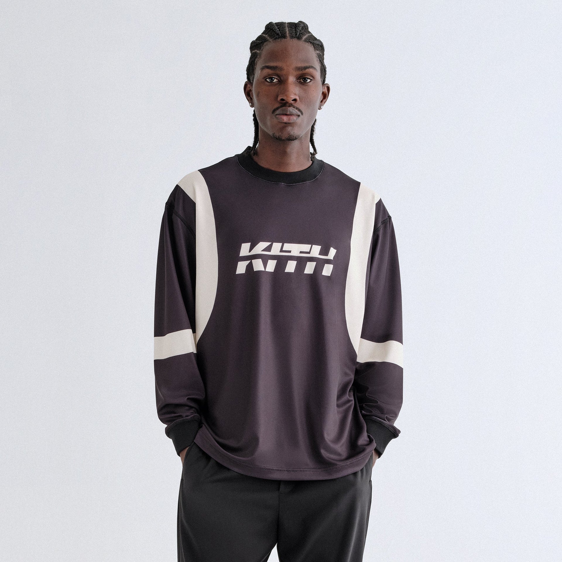 Kith Moto Racer Long Sleeve Leonard Tee - Black