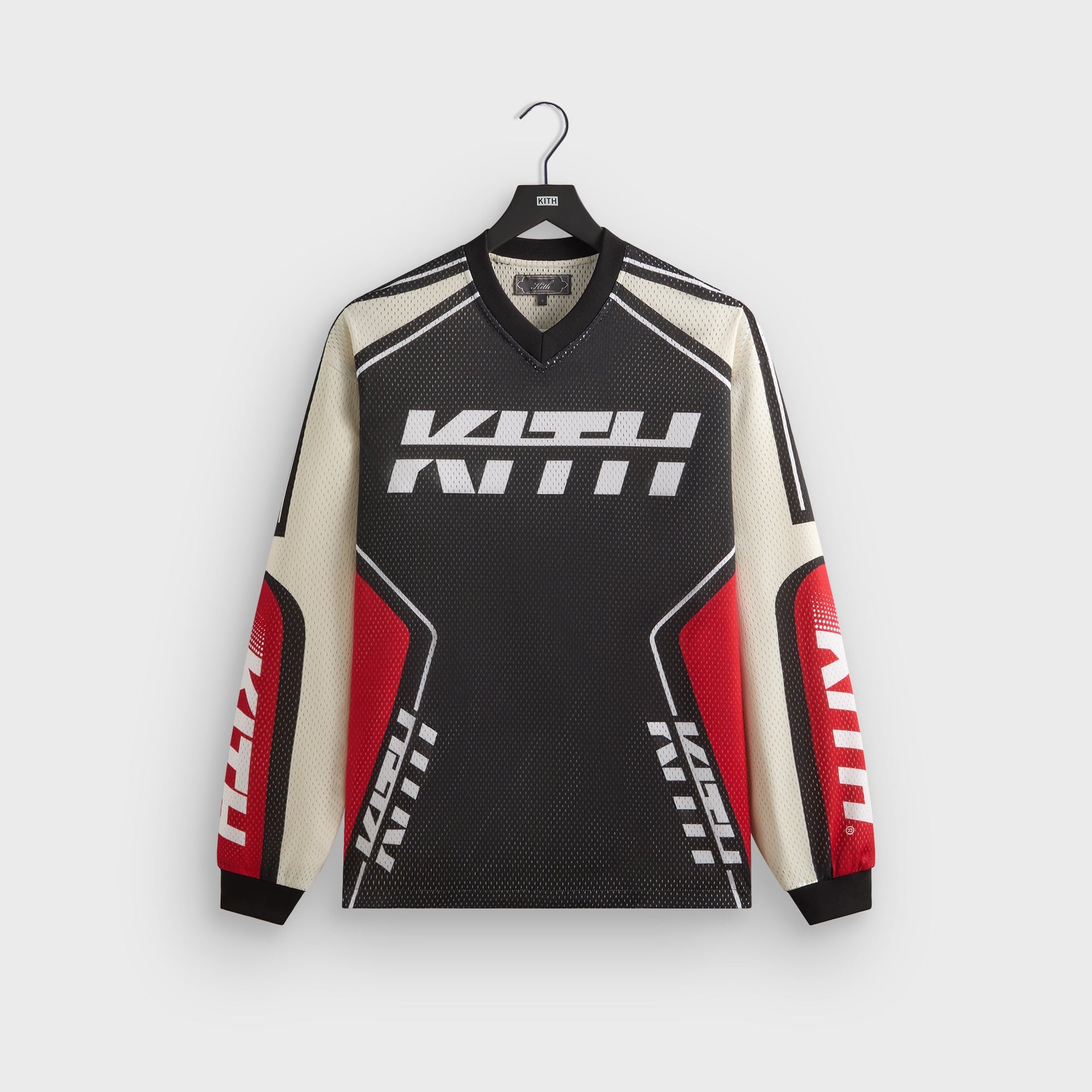Kith Moto Mesh Long Sleeve Donovan Tee - Black