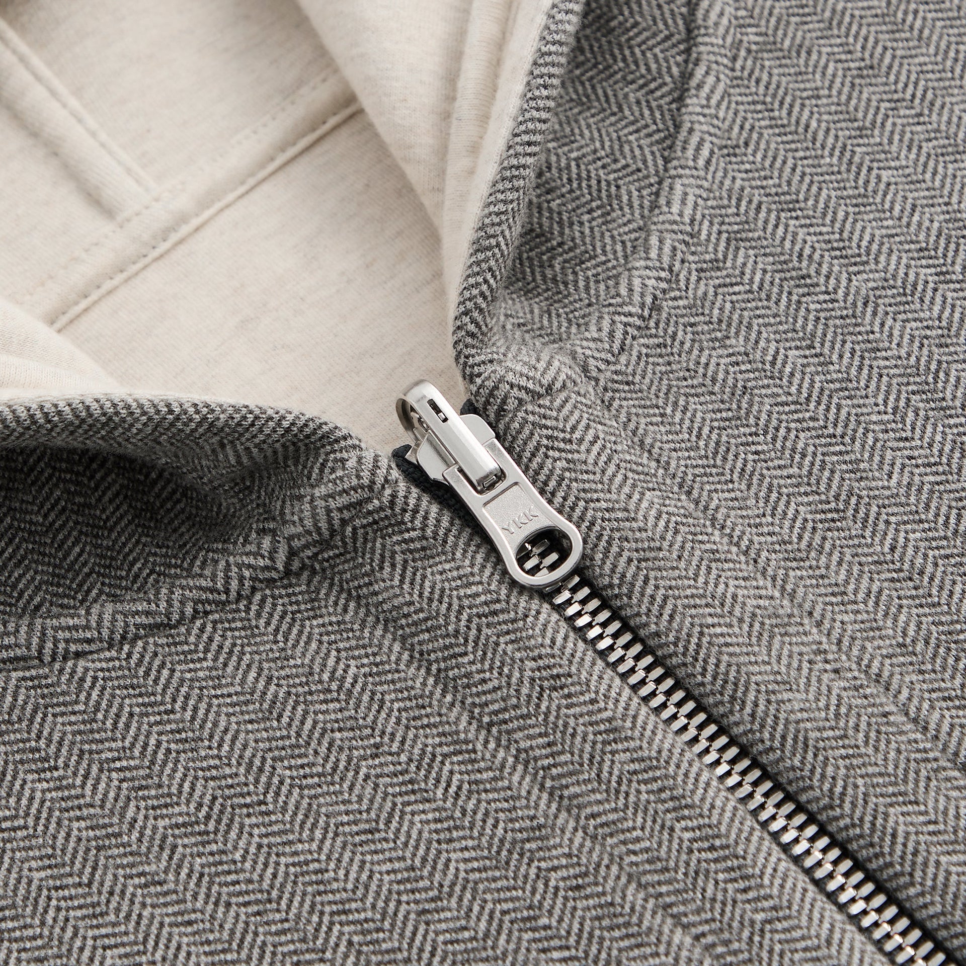 &Kin Reversible Double Face Williams V Hoodie - Dark Heather Grey