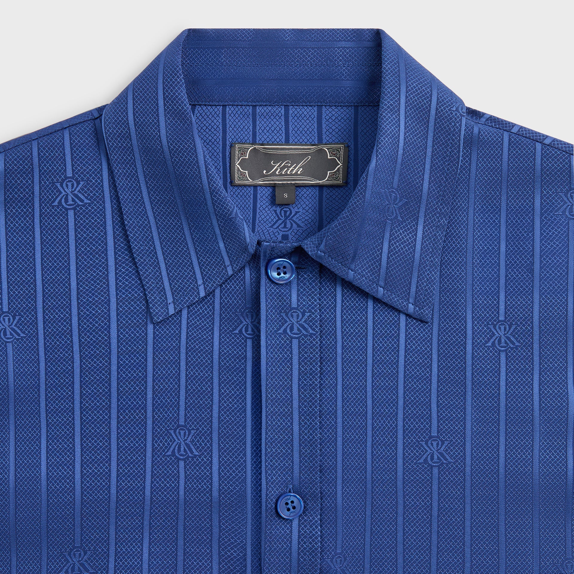 Kith Crest Logo Boxy Collared Overshirt - Bow