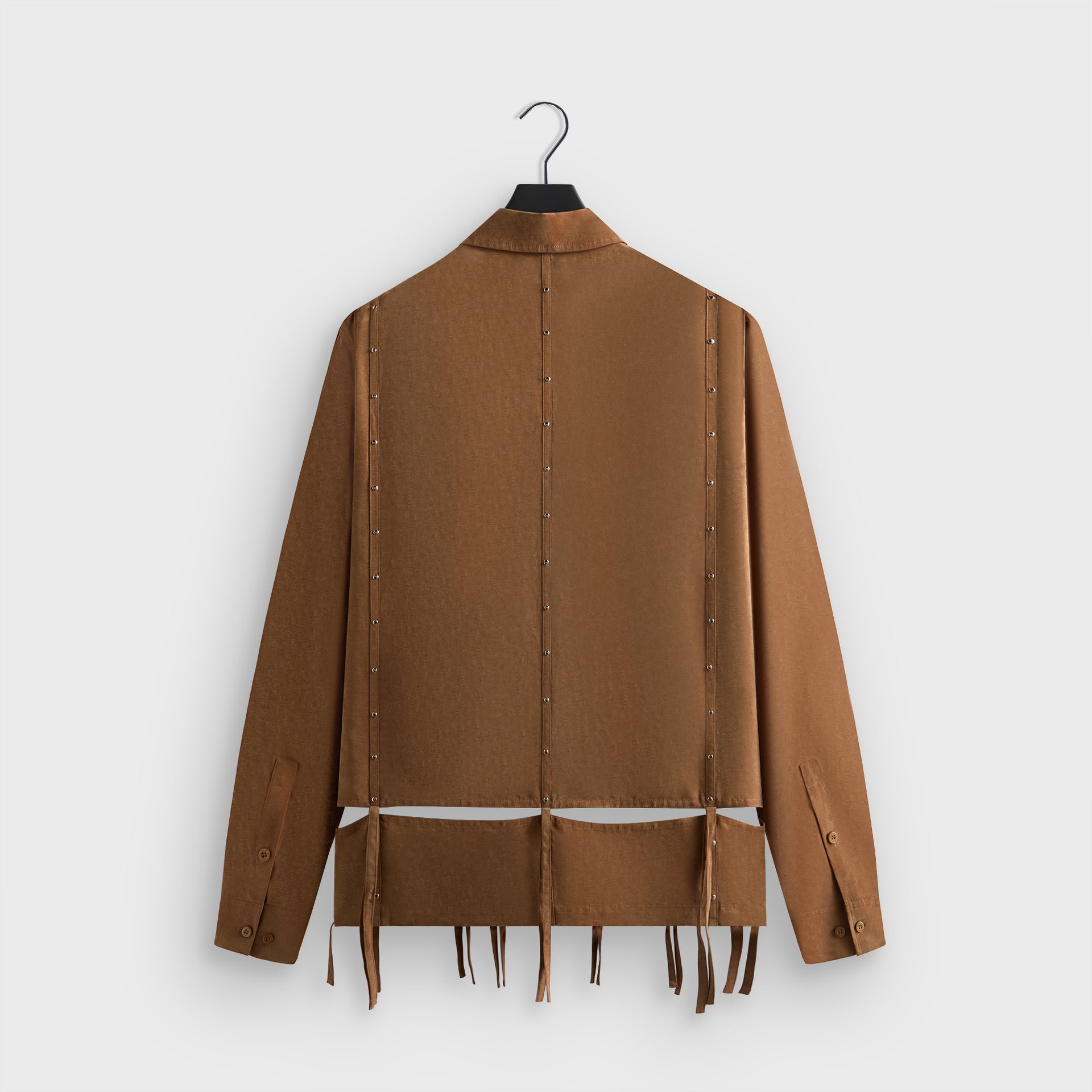 &Kin Ribbon Long Sleeve Boxy Collared Overshirt - Modsy