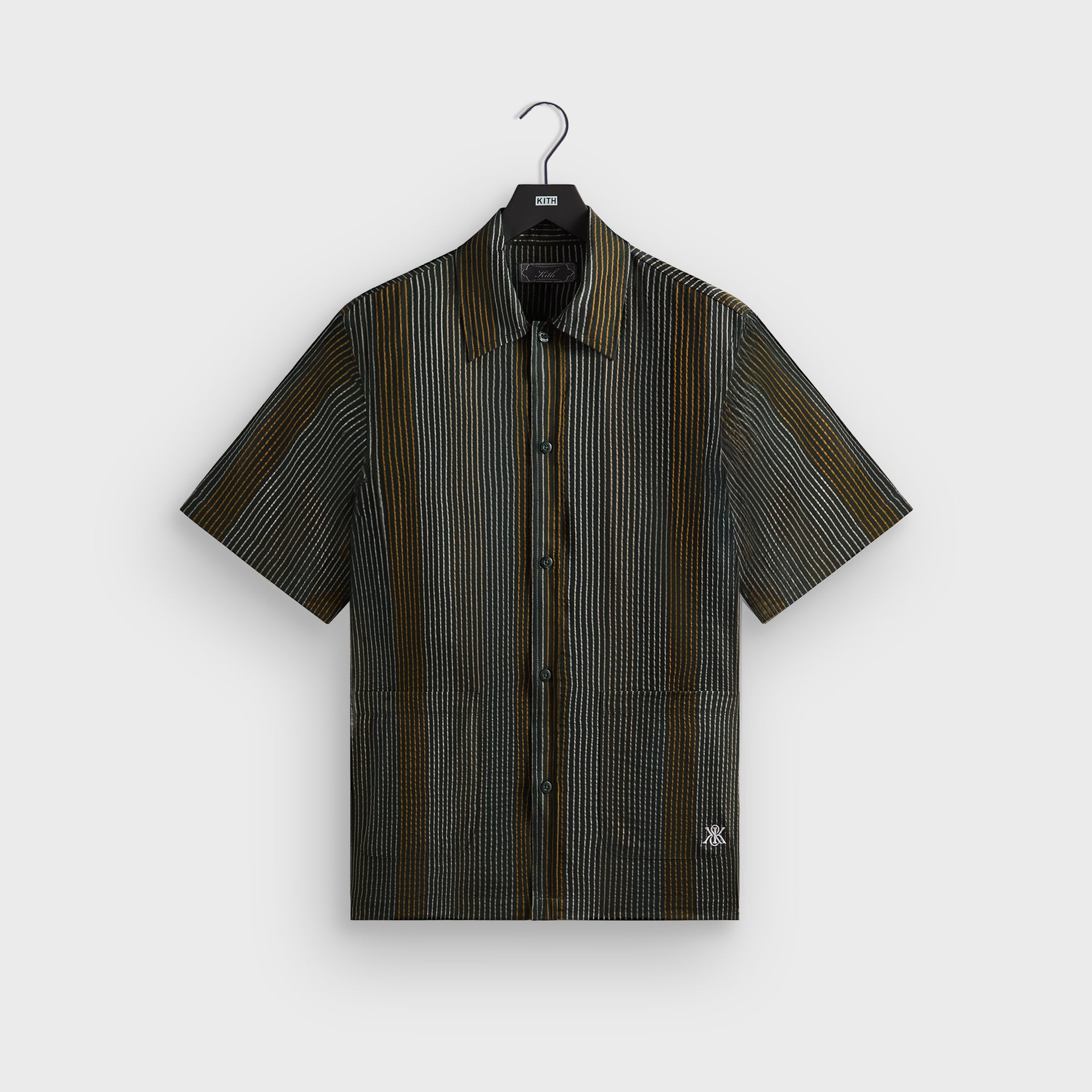 Kith Seersucker Boxy Collared Overshirt - Stadium