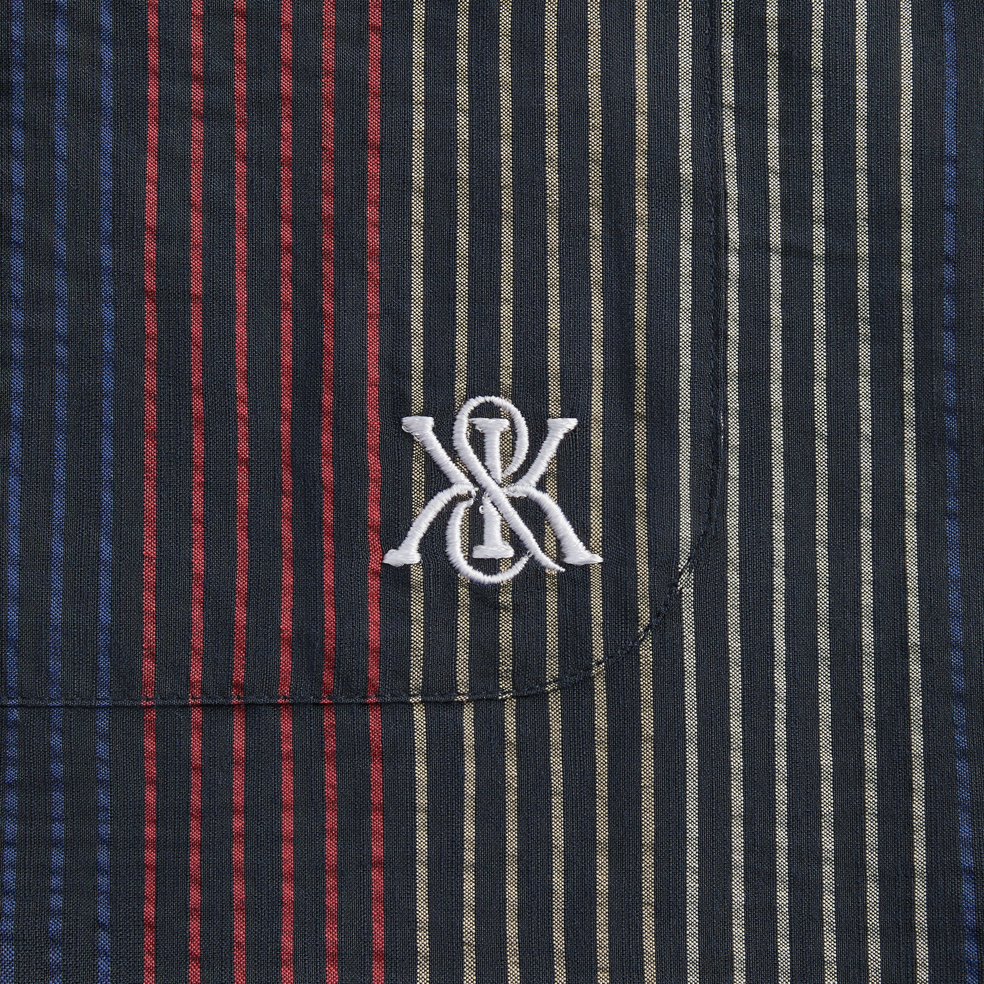 Kith Seersucker Boxy Collared Overshirt - Nocturnal