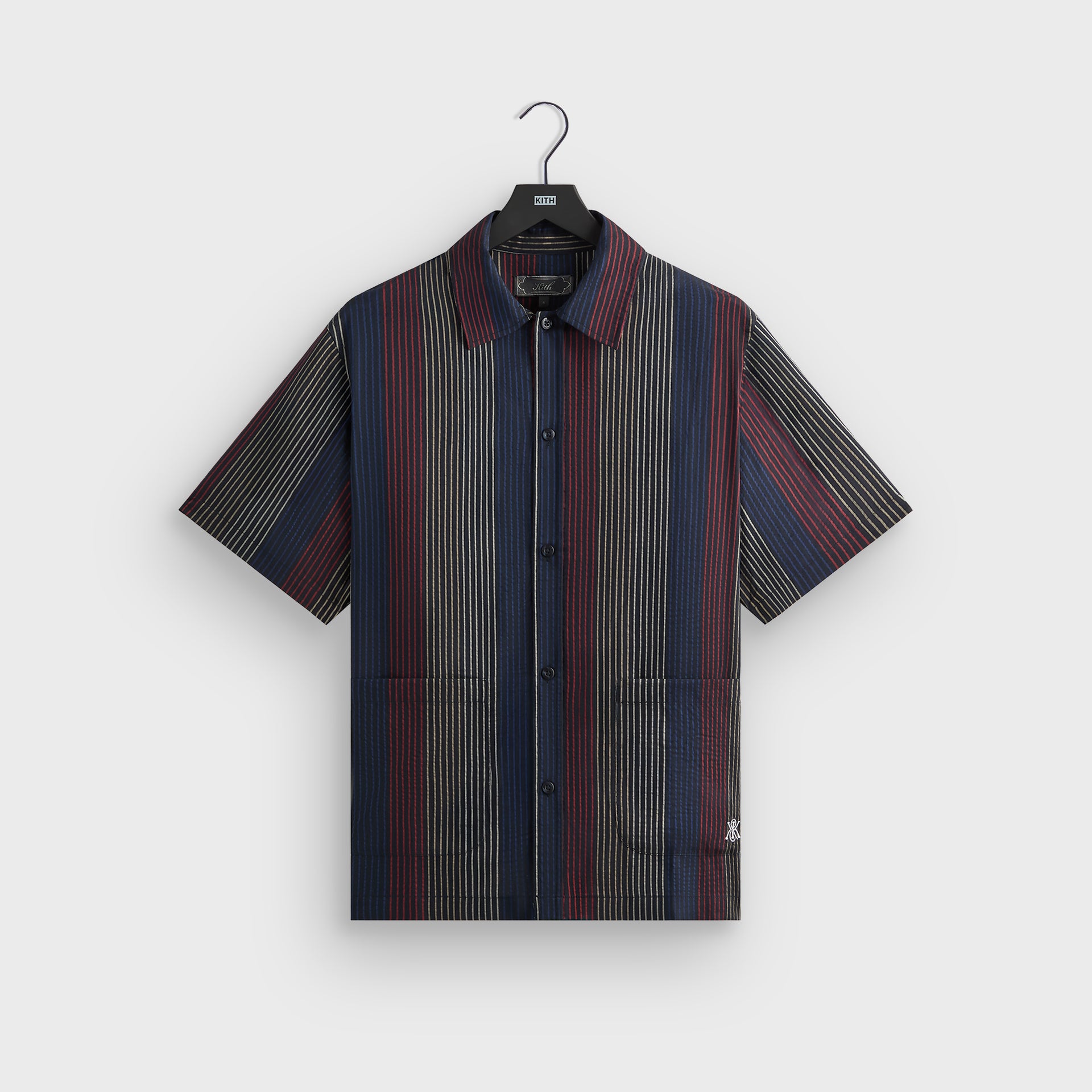 Kith Seersucker Boxy Collared Overshirt - Nocturnal