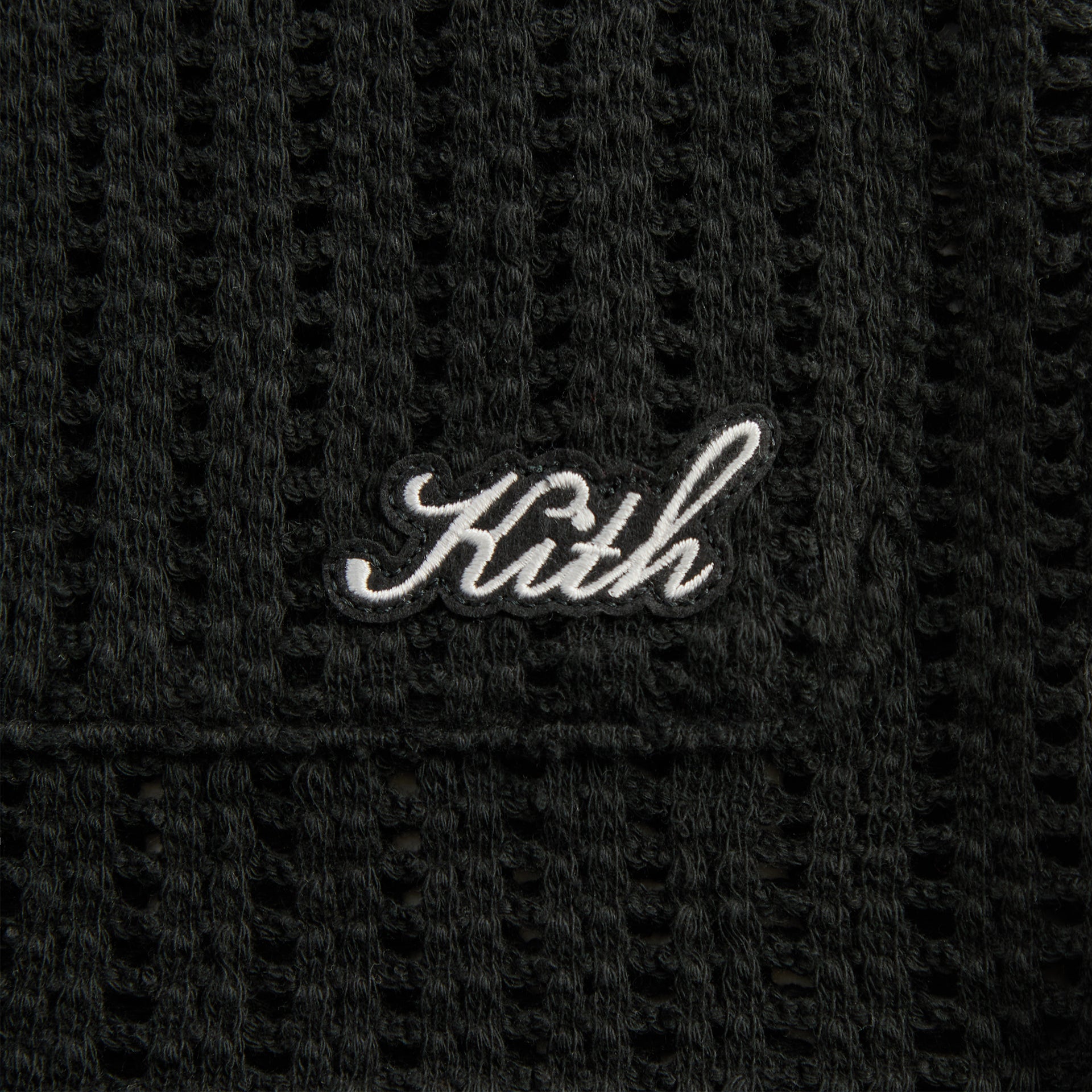 Kith Cotton Mesh Thompson Camp Collar Shirt - Black