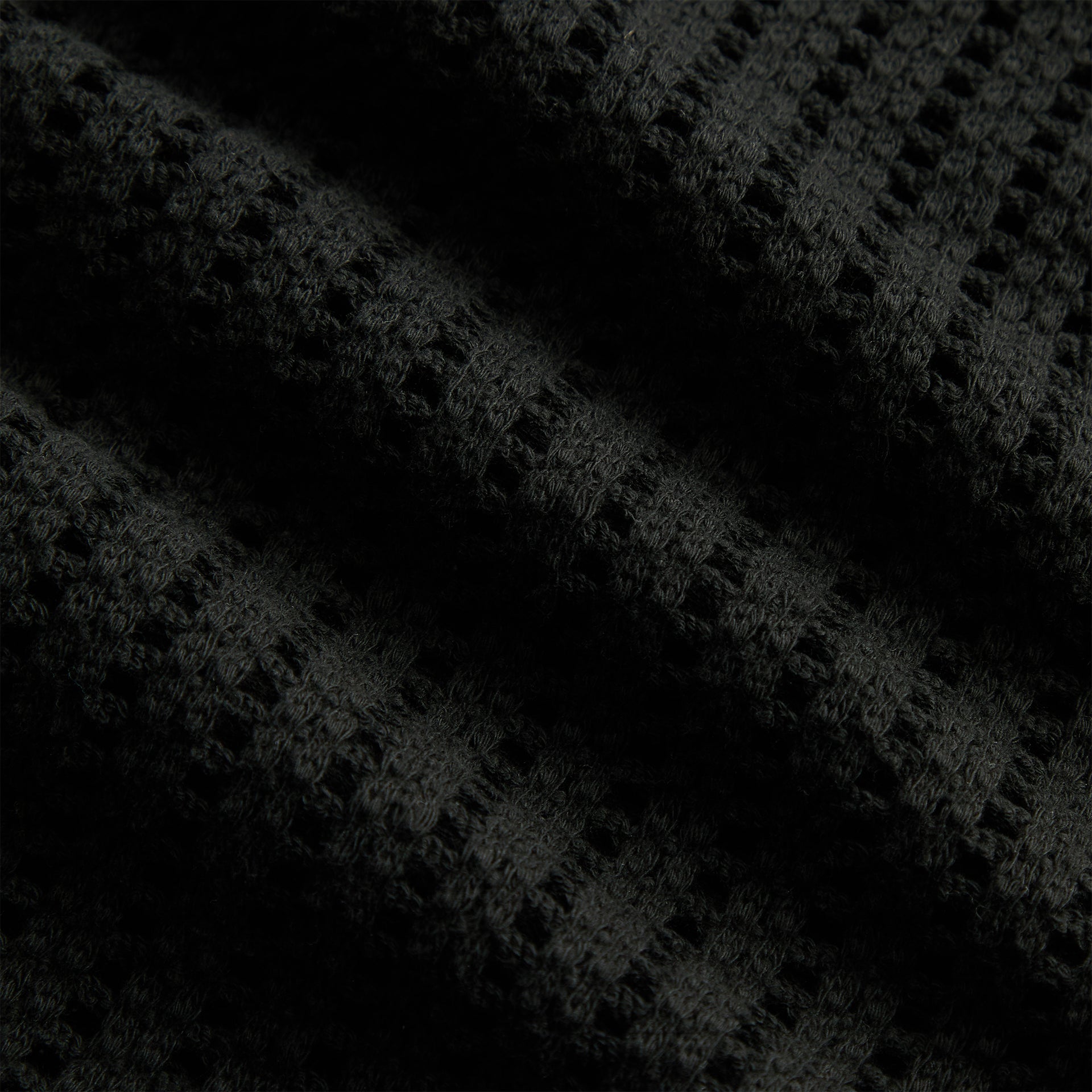 Kith Cotton Mesh Thompson Camp Collar Shirt - Black