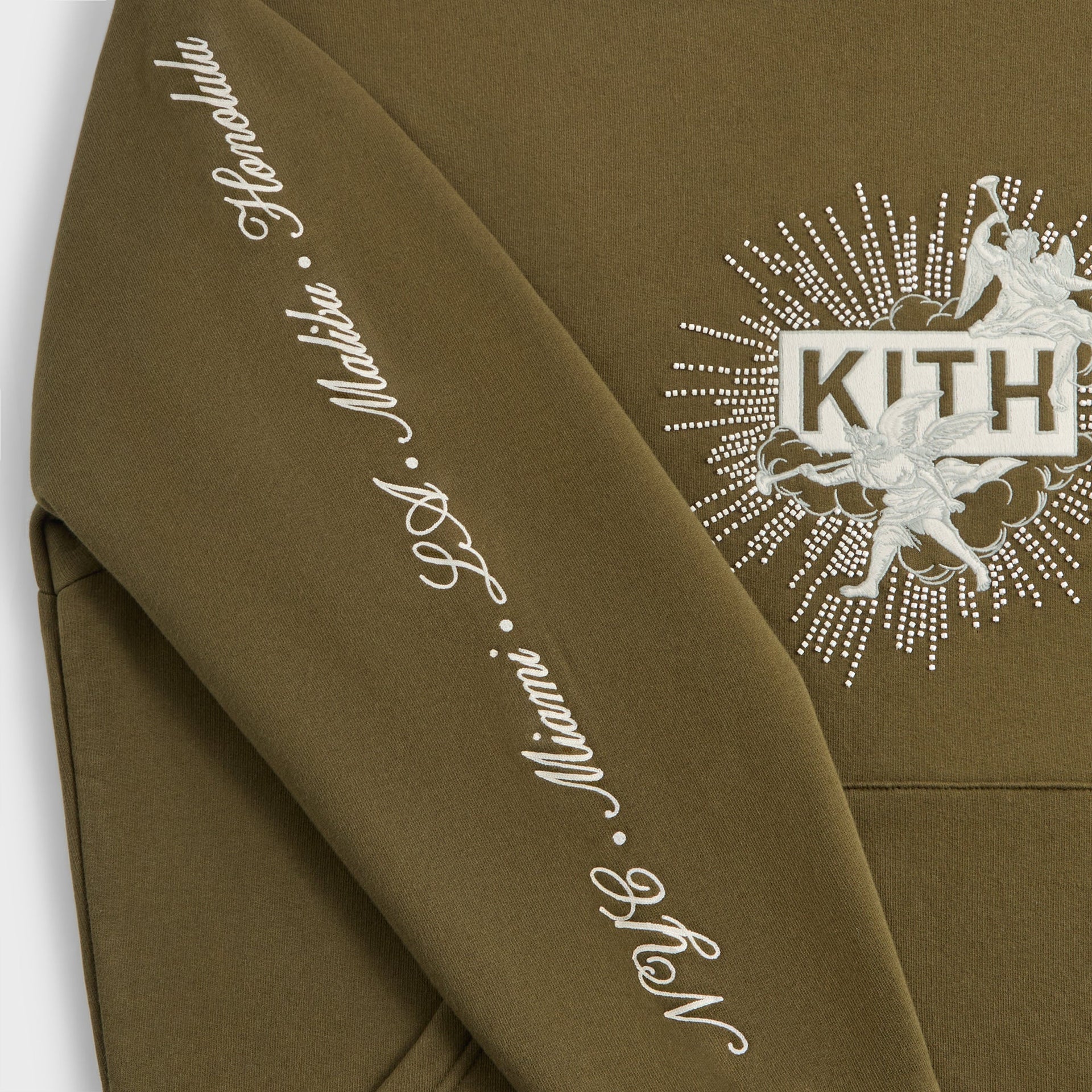 Kith Beaded Angel Nelson Hoodie - Moss