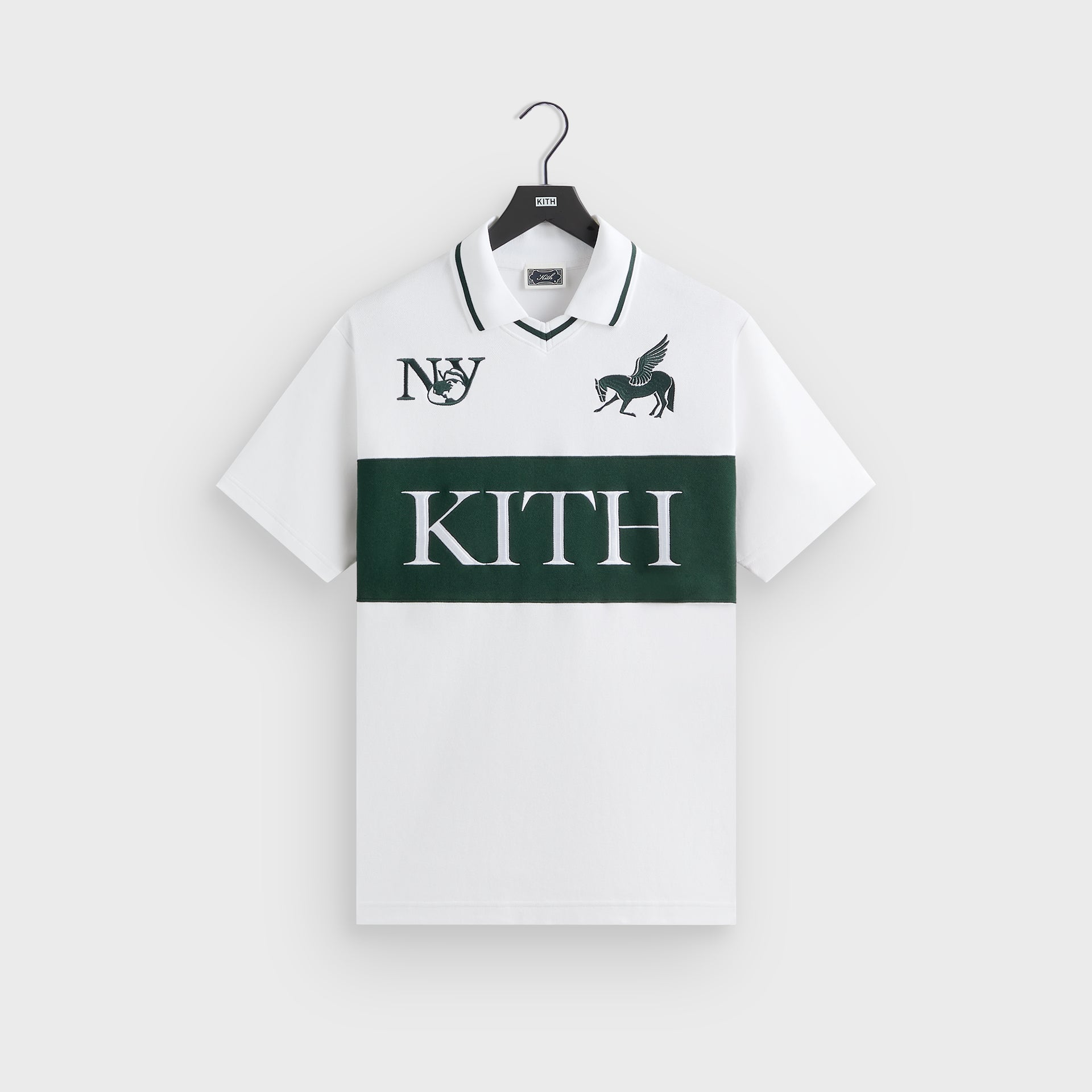 Kith Pique Short Sleeve Tap In Soccer Polo - White