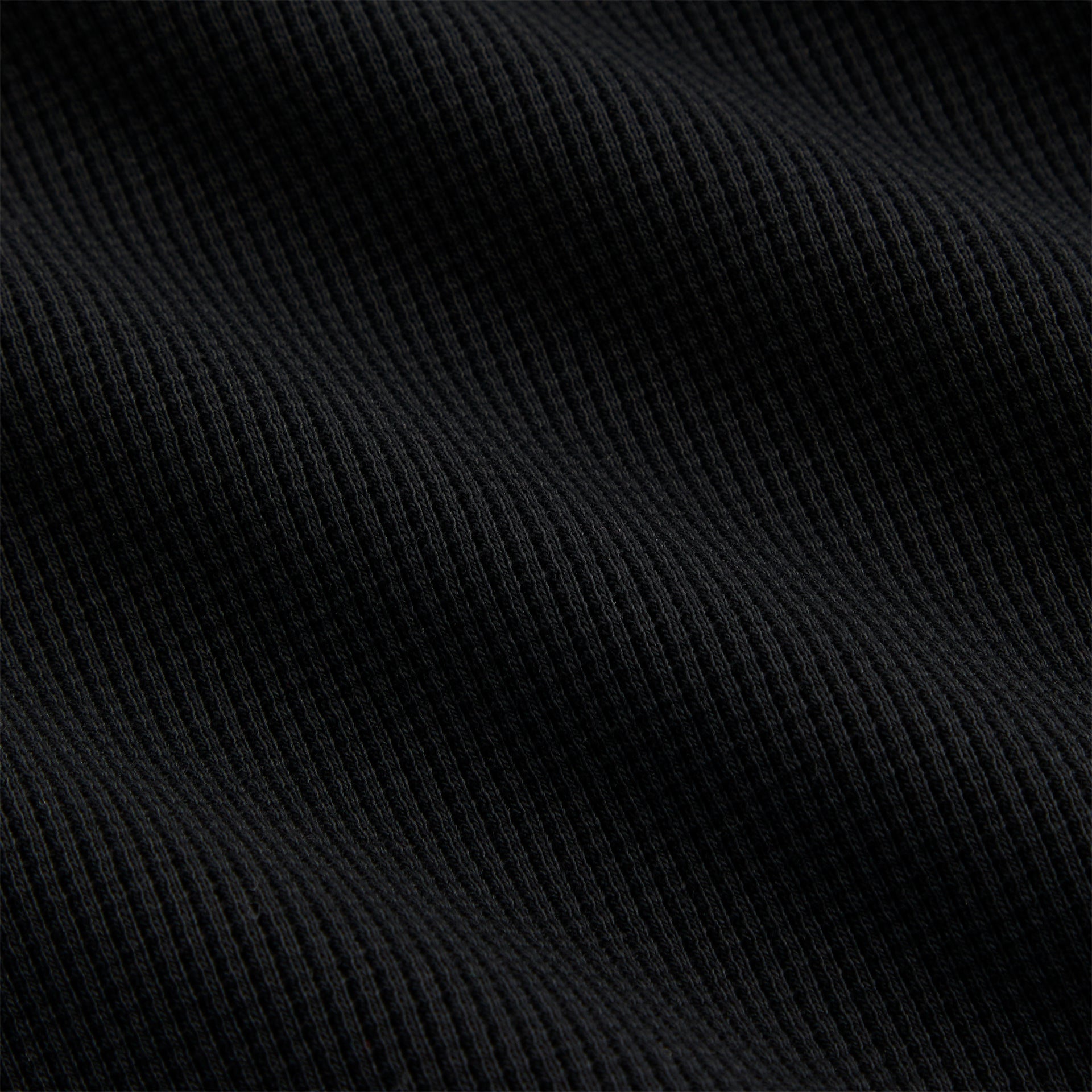 Kith Micro Waffle Short Sleeve Colby Pullover - Black