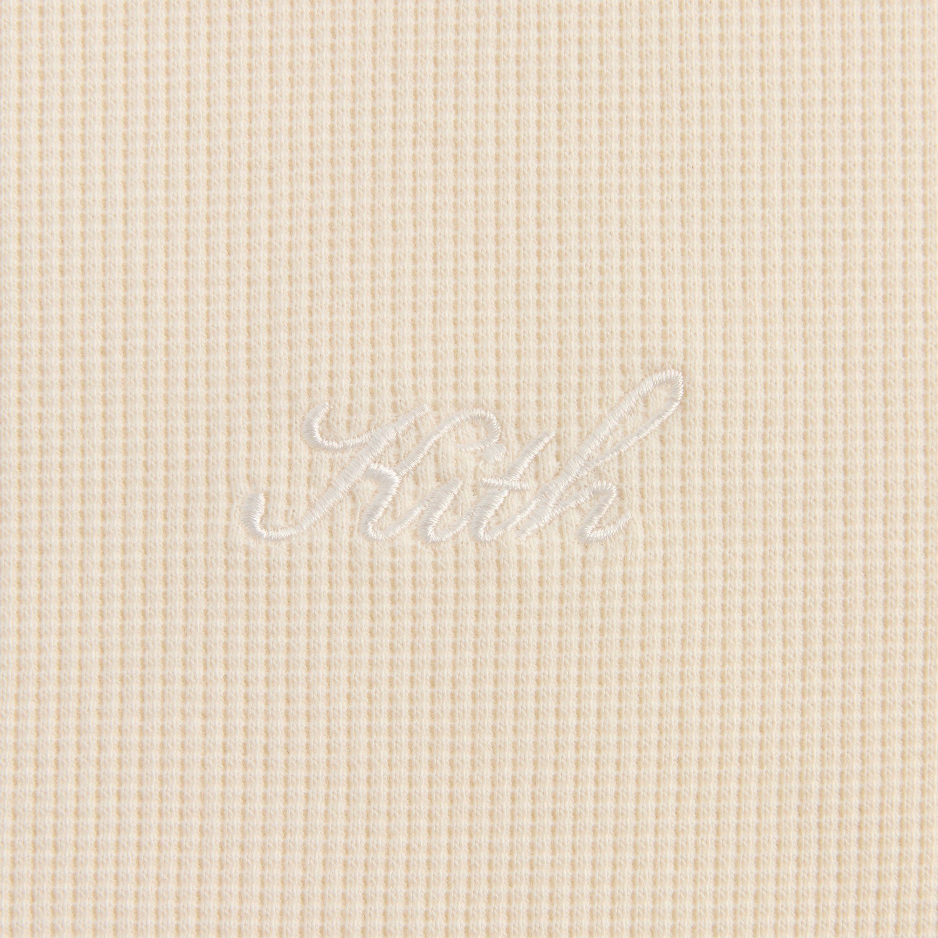 Kith Micro Waffle Drew Polo - Sandrift