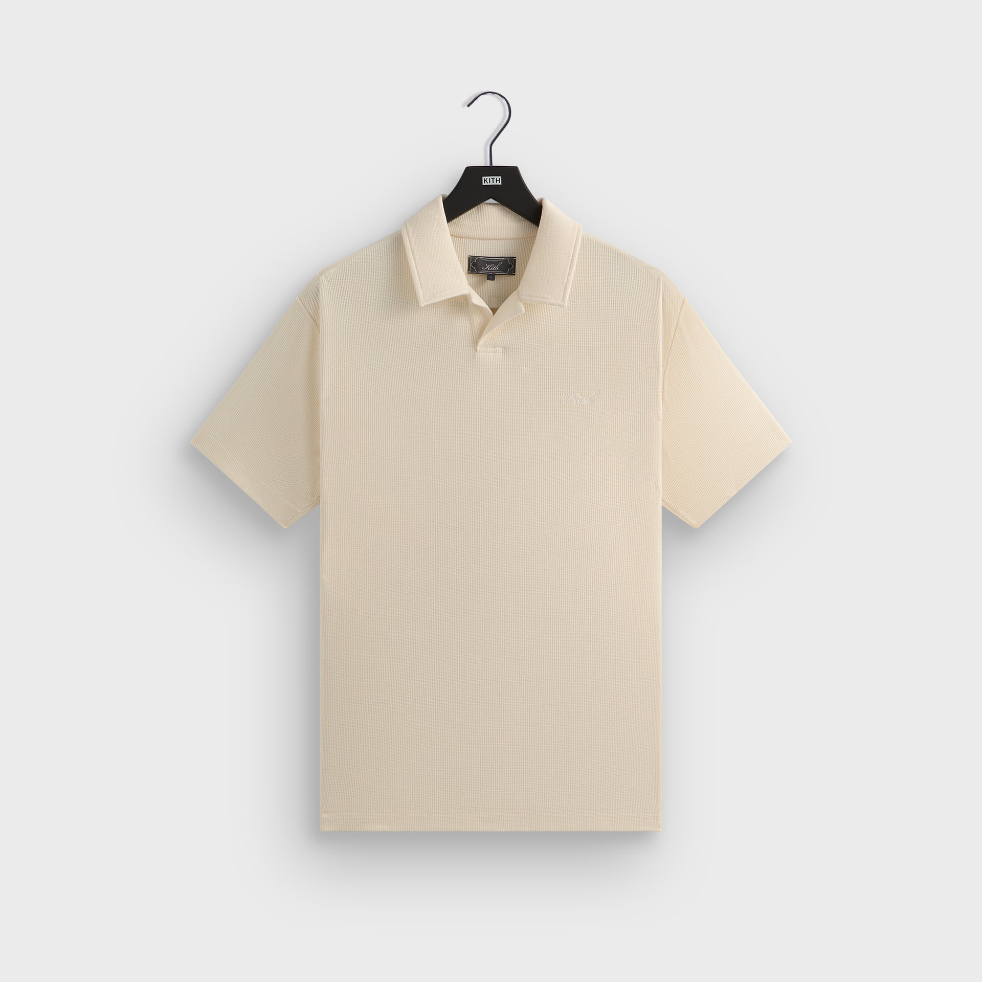 Kith Micro Waffle Drew Polo - Sandrift