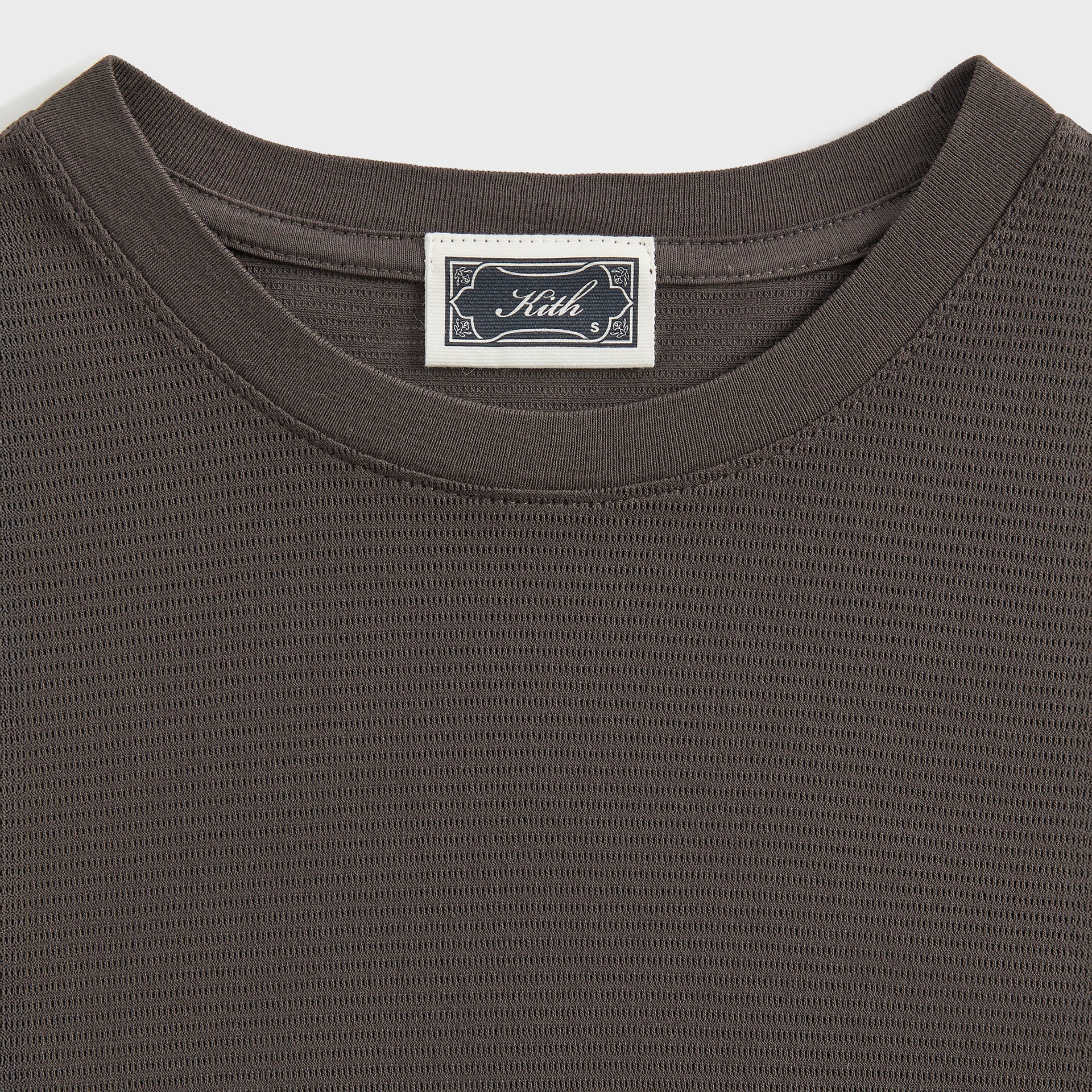 Kith Pointelle Mesh Short Sleeve Heathrow Tee - Cacao
