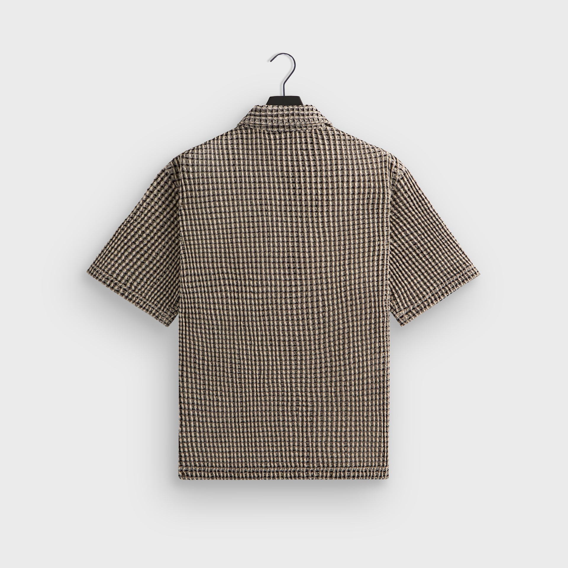 Kith Geometric Diamond Short Sleeve Boxy Collared Overshirt - Black